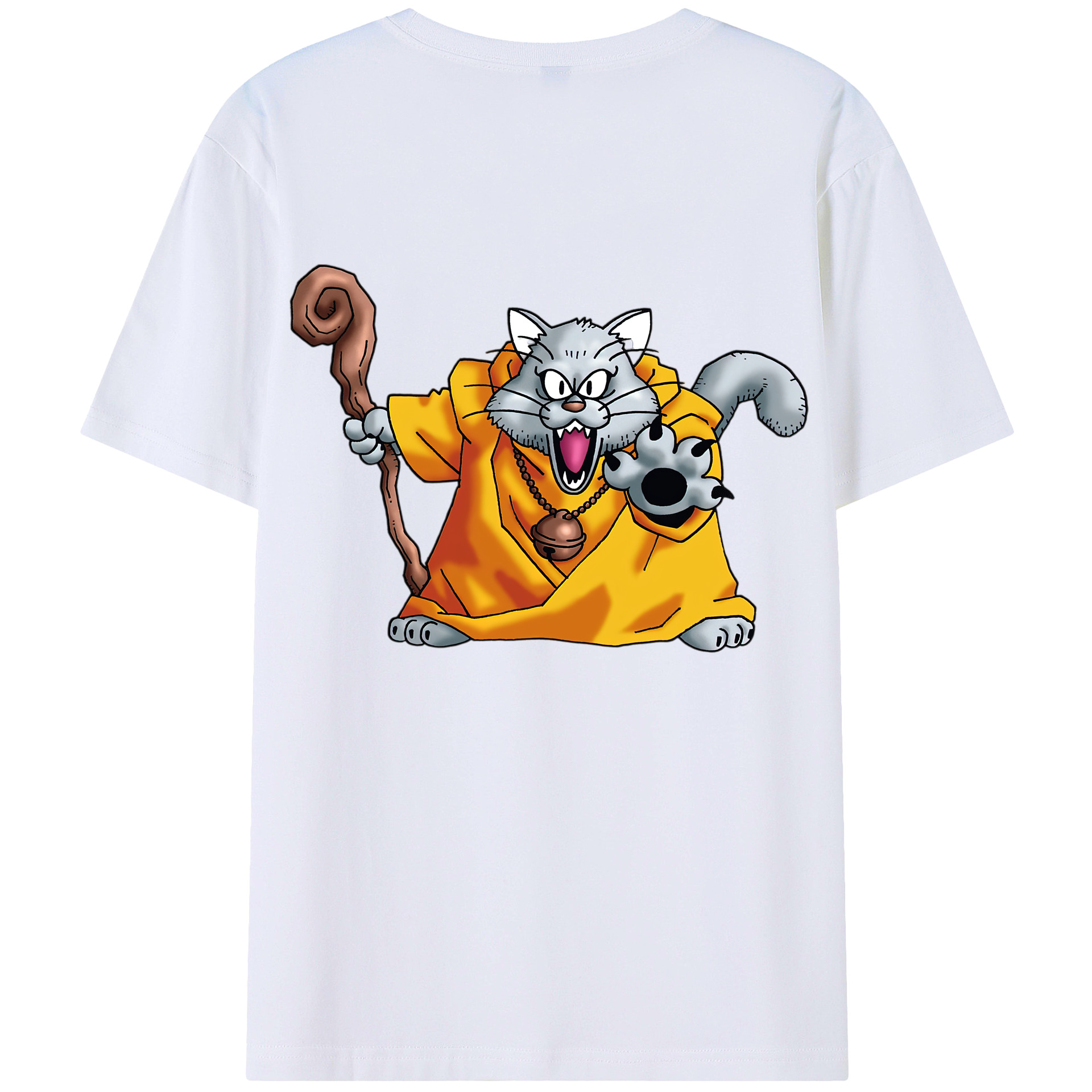 （画像用） ドラゴンクエスト Doragon Kuesuto Dragon Quest 綿100％ メンズ半袖Tシャツ（バックプリント） 通気性