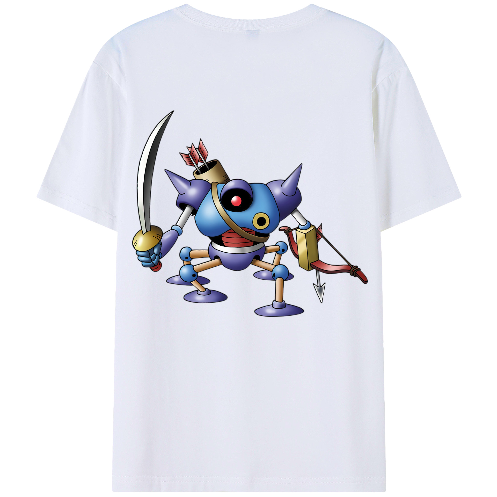 （画像用） ドラゴンクエスト Doragon Kuesuto Dragon Quest 綿100％ メンズ半袖Tシャツ（バックプリント） 通気性