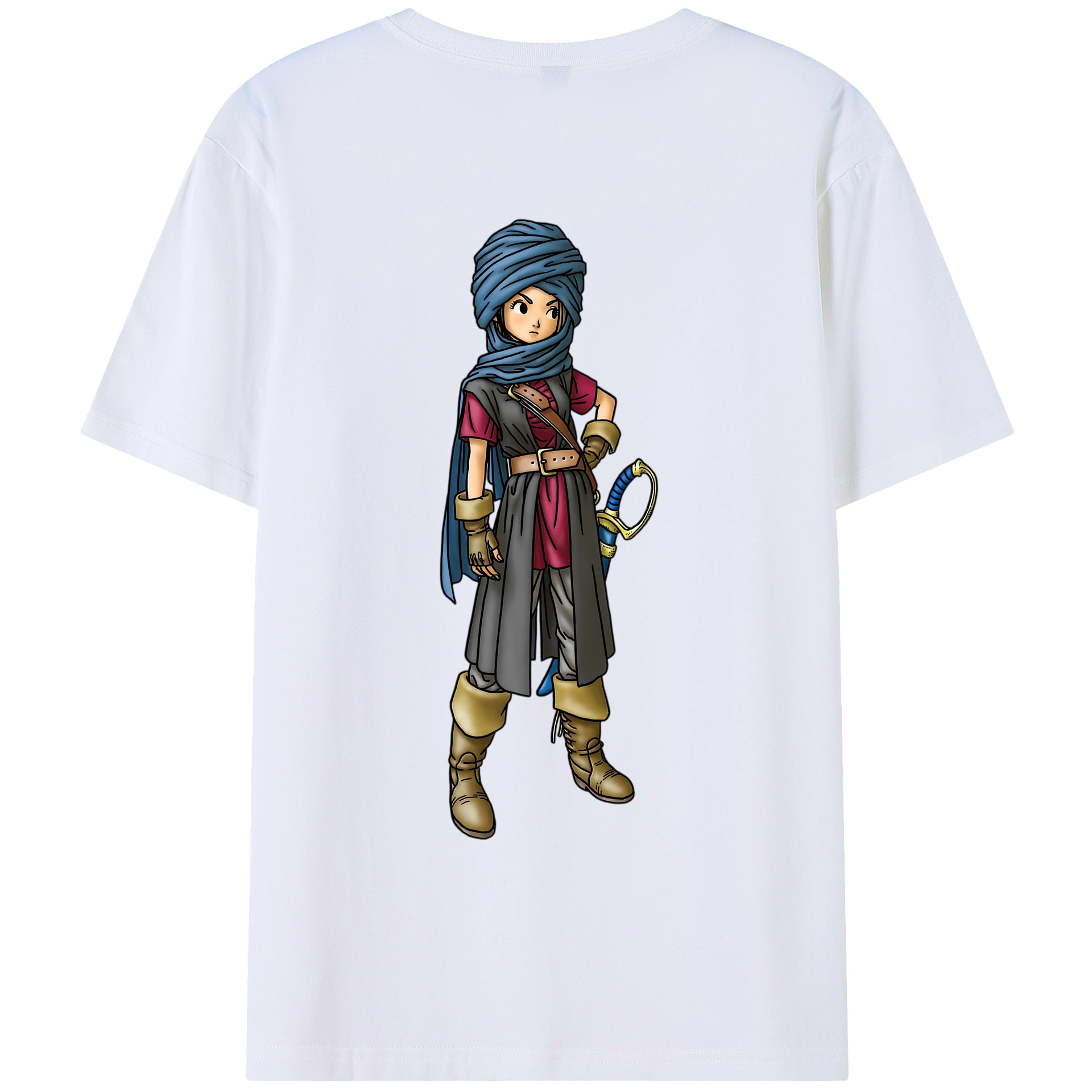 （画像用） ドラゴンクエスト Doragon Kuesuto Dragon Quest 綿100％ メンズ半袖Tシャツ（バックプリント） 通気性