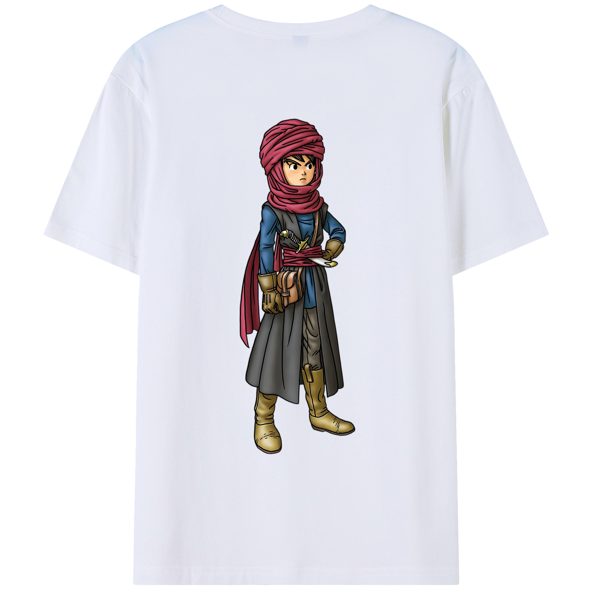 （画像用） ドラゴンクエスト Doragon Kuesuto Dragon Quest 綿100％ メンズ半袖Tシャツ（バックプリント） 通気性