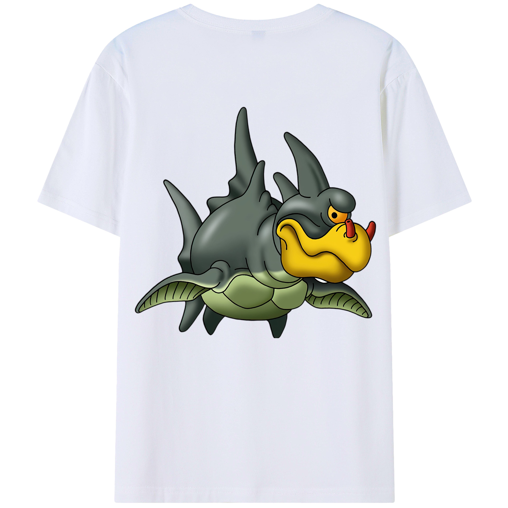 （画像用） ドラゴンクエスト Doragon Kuesuto Dragon Quest 綿100％ メンズ半袖Tシャツ（バックプリント） 通気性