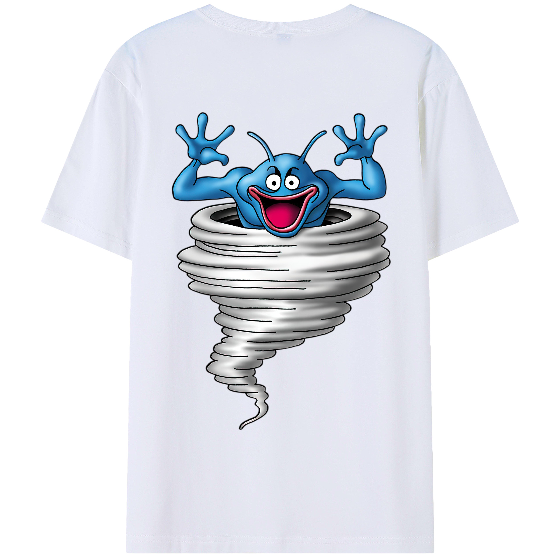 （画像用） ドラゴンクエスト Doragon Kuesuto Dragon Quest 綿100％ メンズ半袖Tシャツ（バックプリント） 通気性