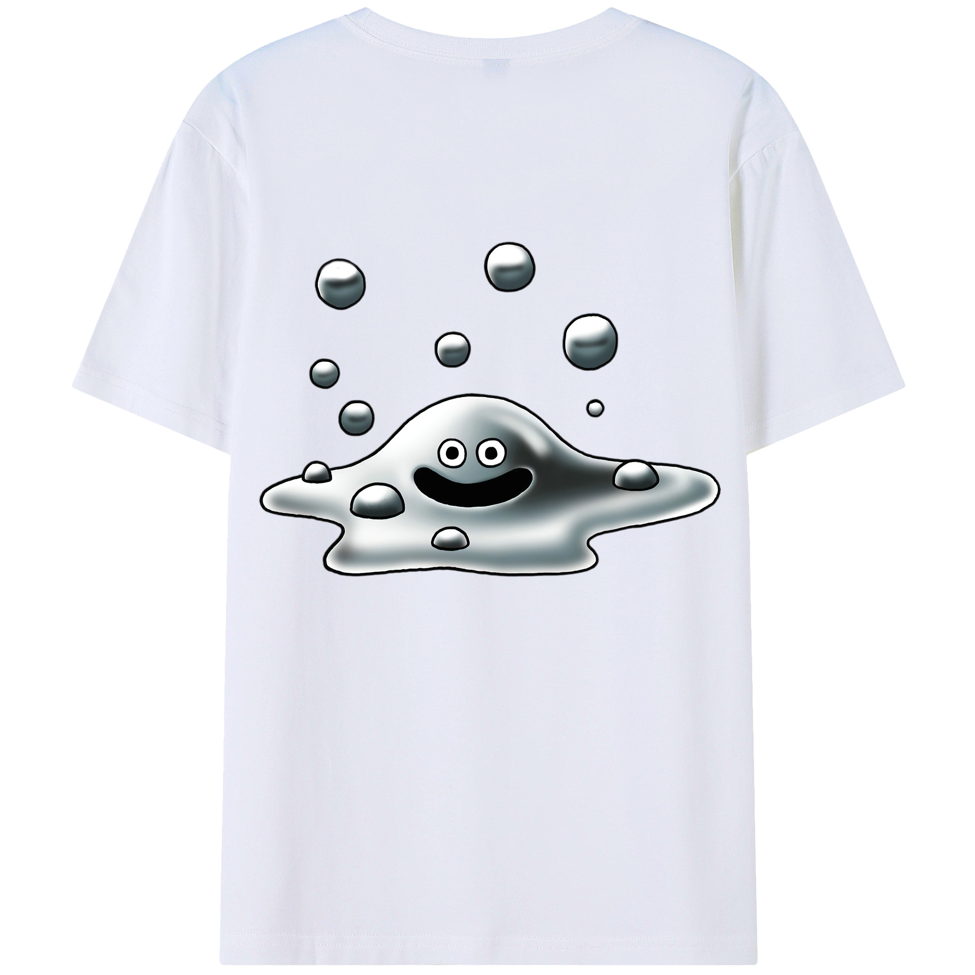 （画像用） ドラゴンクエスト Doragon Kuesuto Dragon Quest 綿100％ メンズ半袖Tシャツ（バックプリント） 通気性