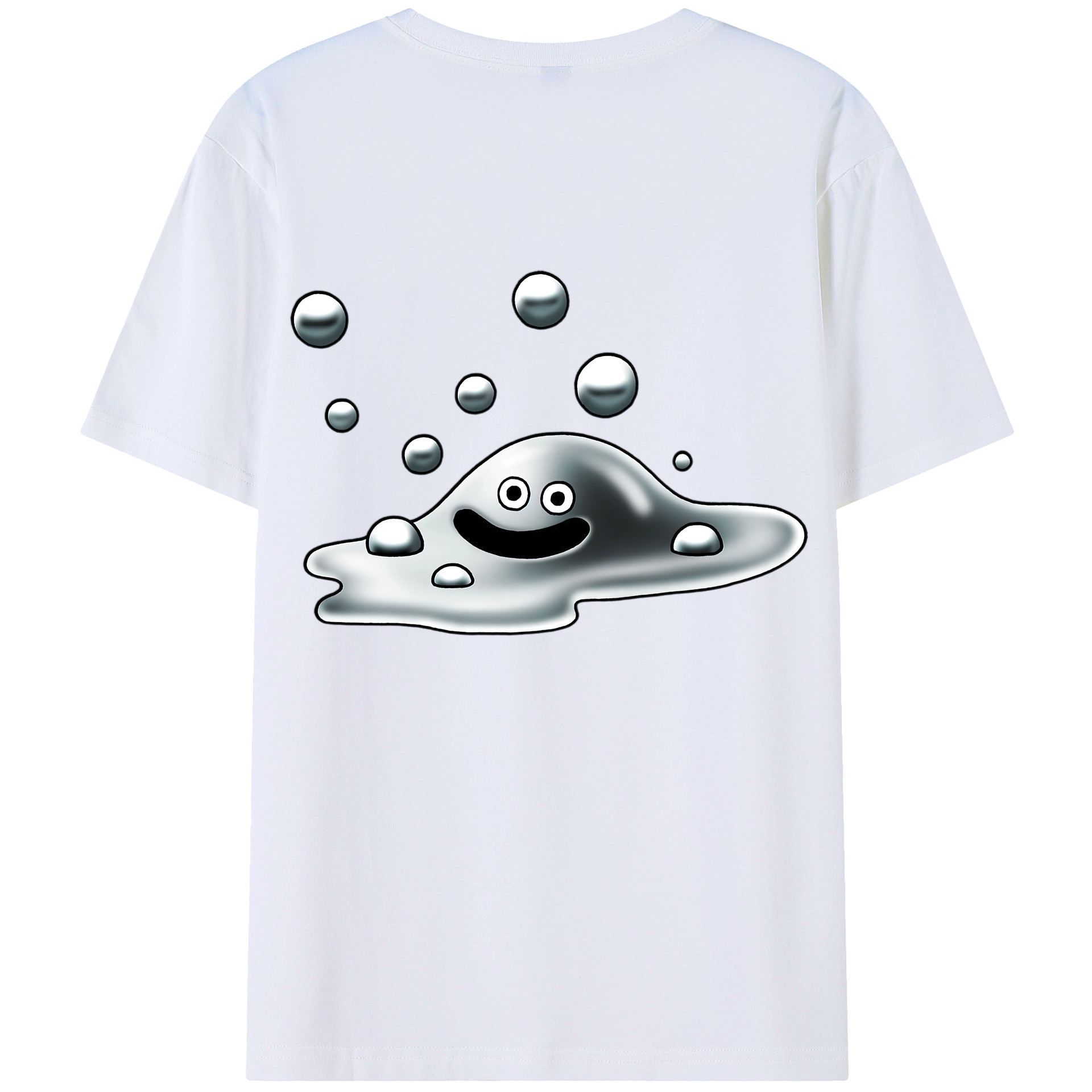 （画像用） ドラゴンクエスト Doragon Kuesuto Dragon Quest 綿100％ メンズ半袖Tシャツ（バックプリント） 通気性