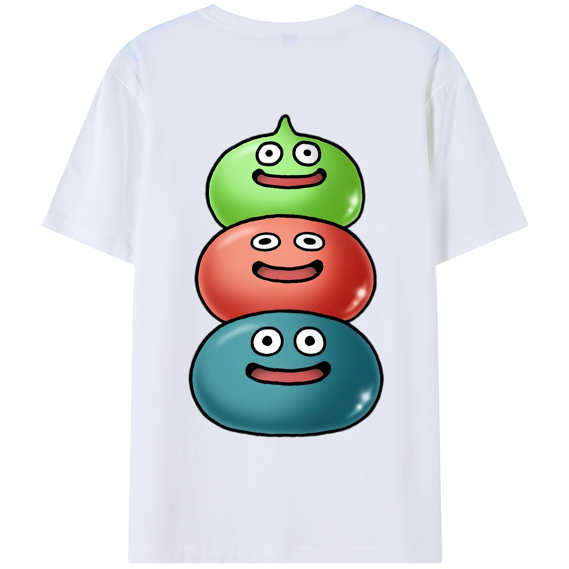 （画像用） ドラゴンクエスト Doragon Kuesuto Dragon Quest 綿100％ メンズ半袖Tシャツ（バックプリント） 通気性