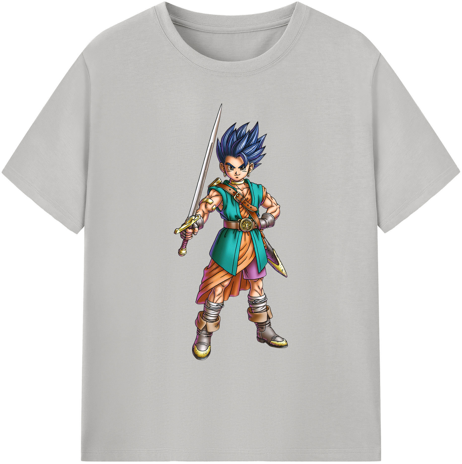 （画像用） ドラゴンクエスト Doragon Kuesuto Dragon Quest 綿100％ メンズ半袖Tシャツ｜肌触りやわらか＆通気性