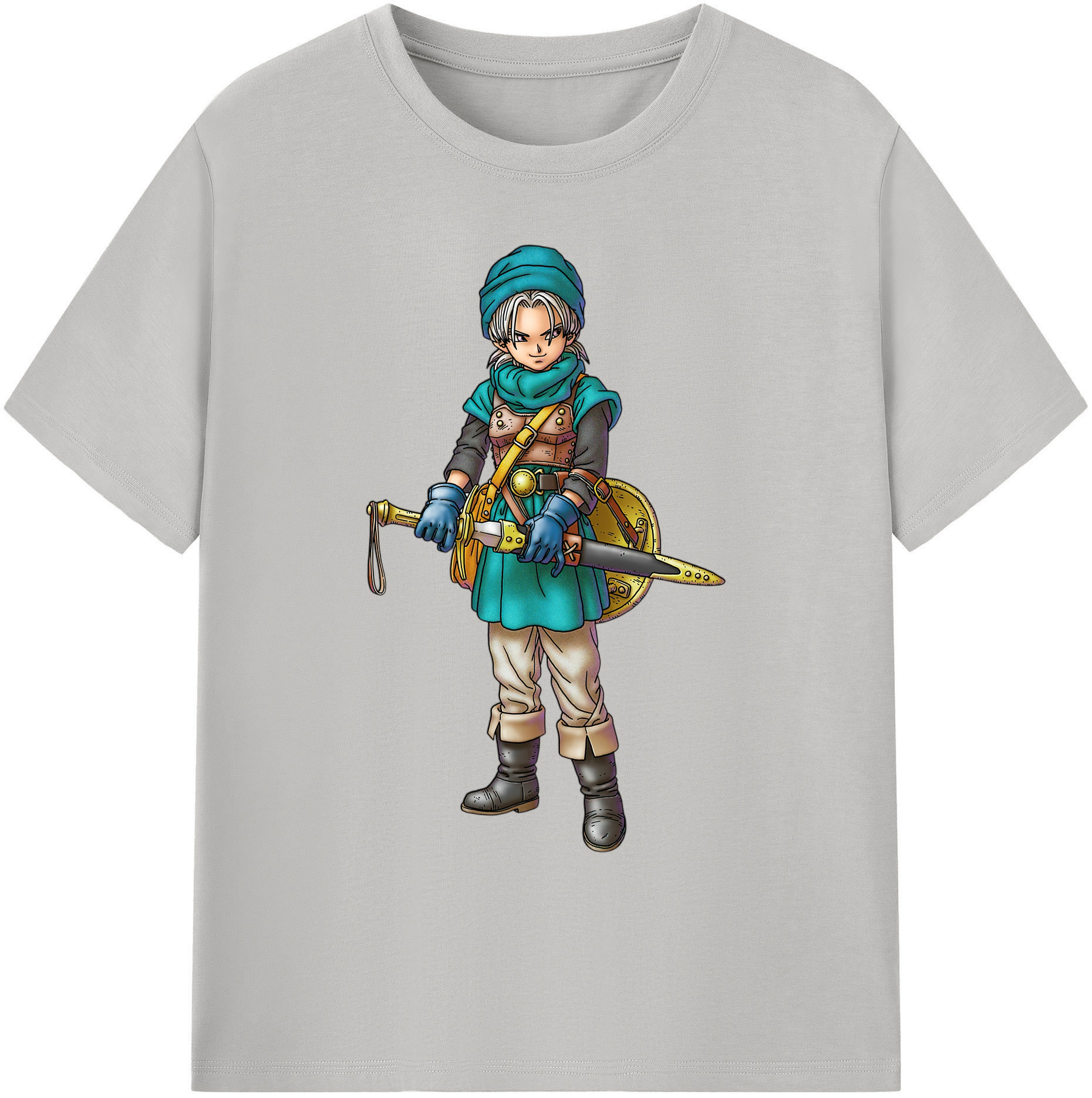 （画像用） ドラゴンクエスト Doragon Kuesuto Dragon Quest 綿100％ メンズ半袖Tシャツ｜肌触りやわらか＆通気性