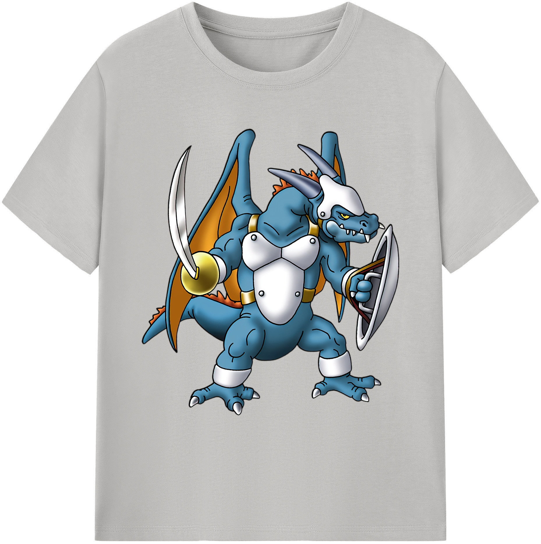 （画像用） ドラゴンクエスト Doragon Kuesuto Dragon Quest 綿100％ メンズ半袖Tシャツ｜肌触りやわらか＆通気性