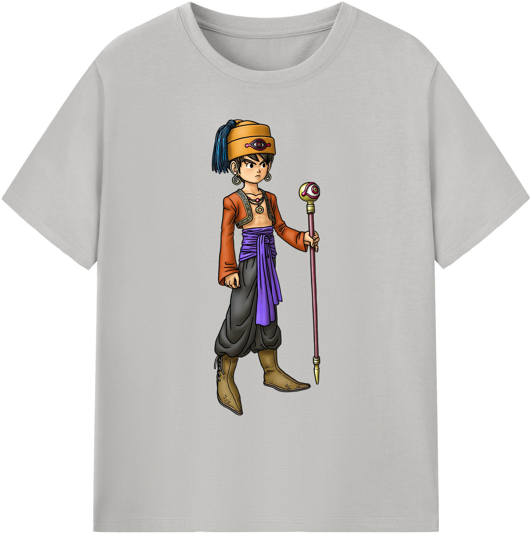 （画像用） ドラゴンクエスト Doragon Kuesuto Dragon Quest 綿100％ メンズ半袖Tシャツ｜肌触りやわらか＆通気性