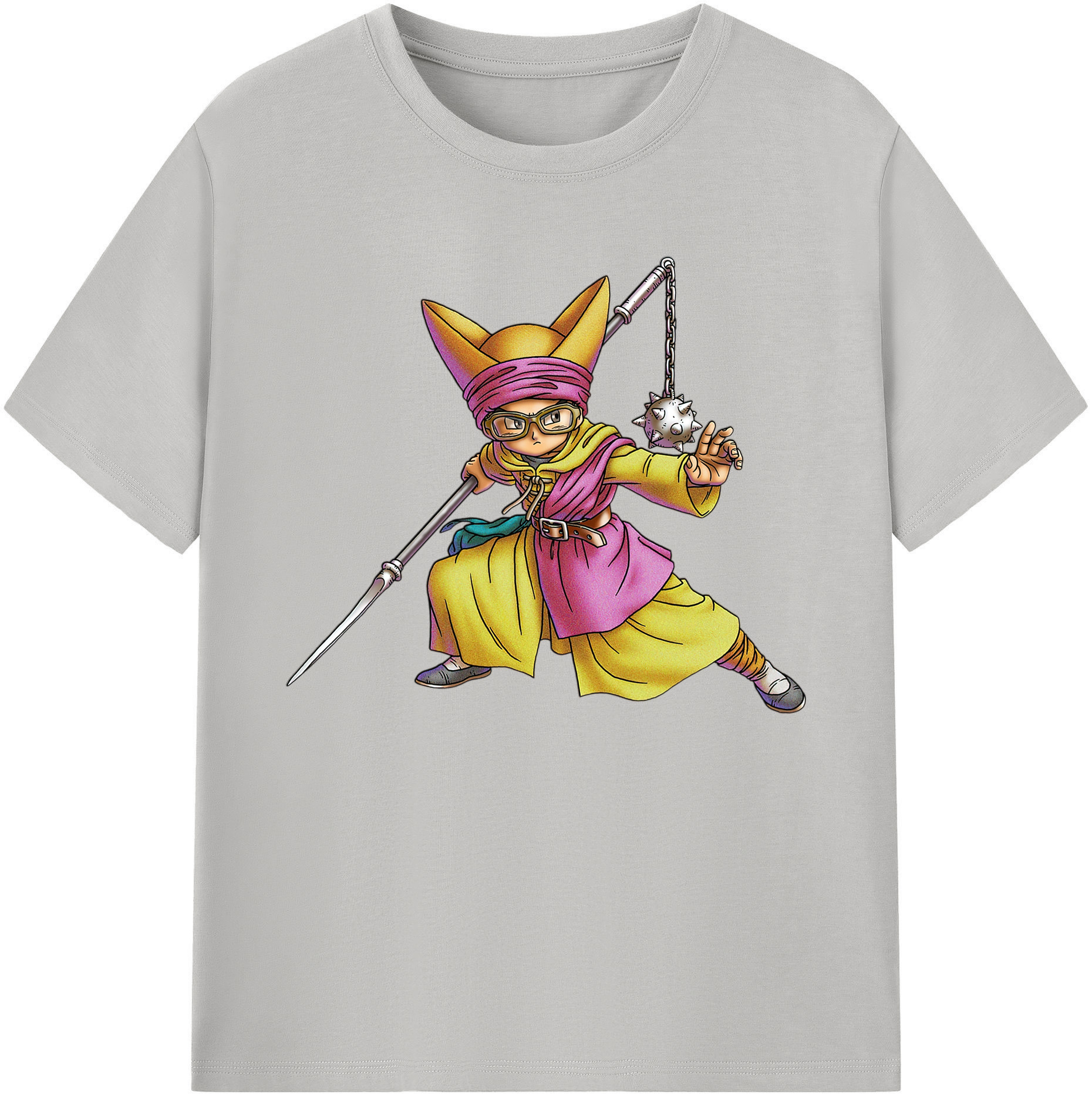 （画像用） ドラゴンクエスト Doragon Kuesuto Dragon Quest 綿100％ メンズ半袖Tシャツ｜肌触りやわらか＆通気性
