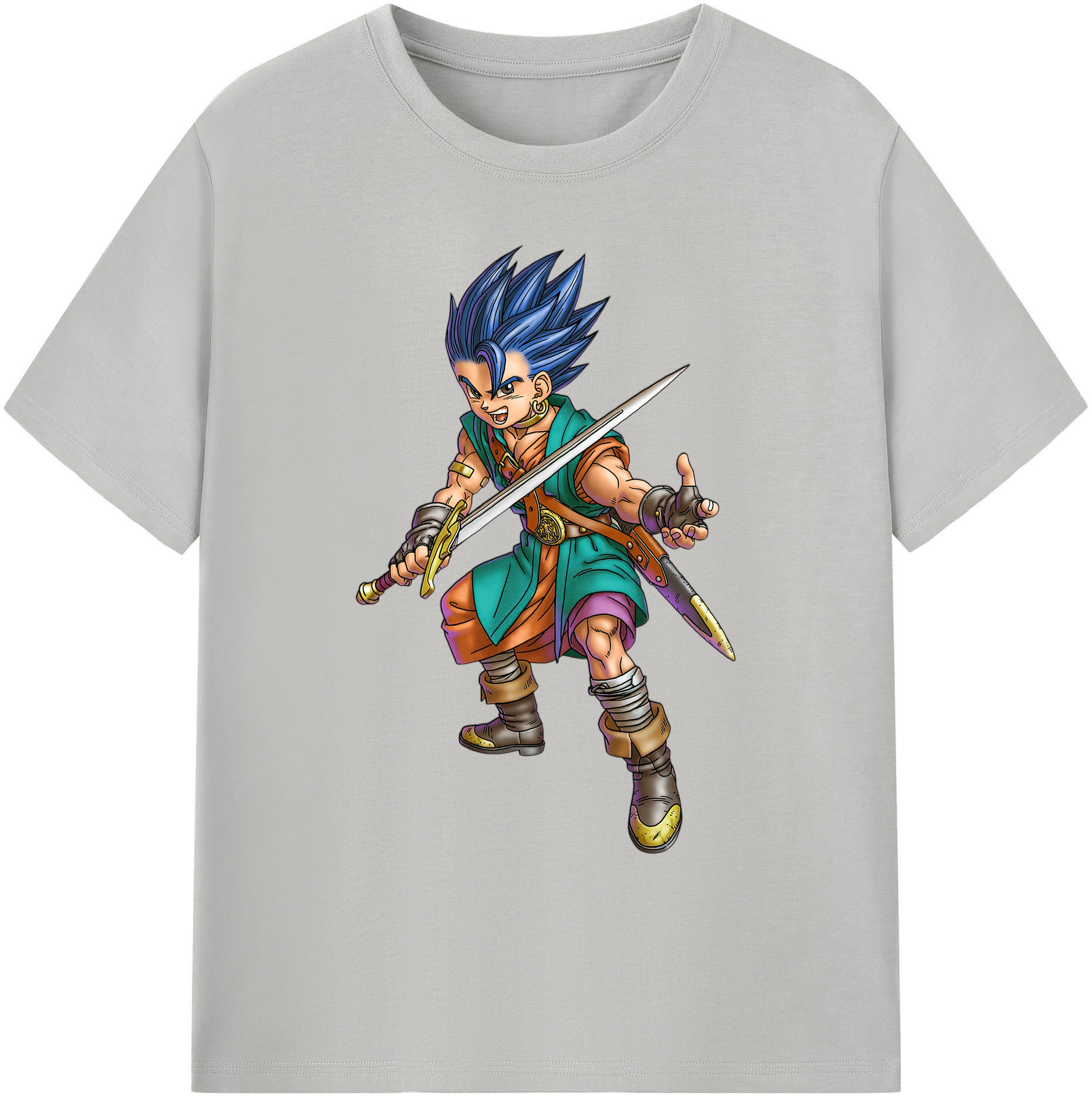 （画像用） ドラゴンクエスト Doragon Kuesuto Dragon Quest 綿100％ メンズ半袖Tシャツ｜肌触りやわらか＆通気性