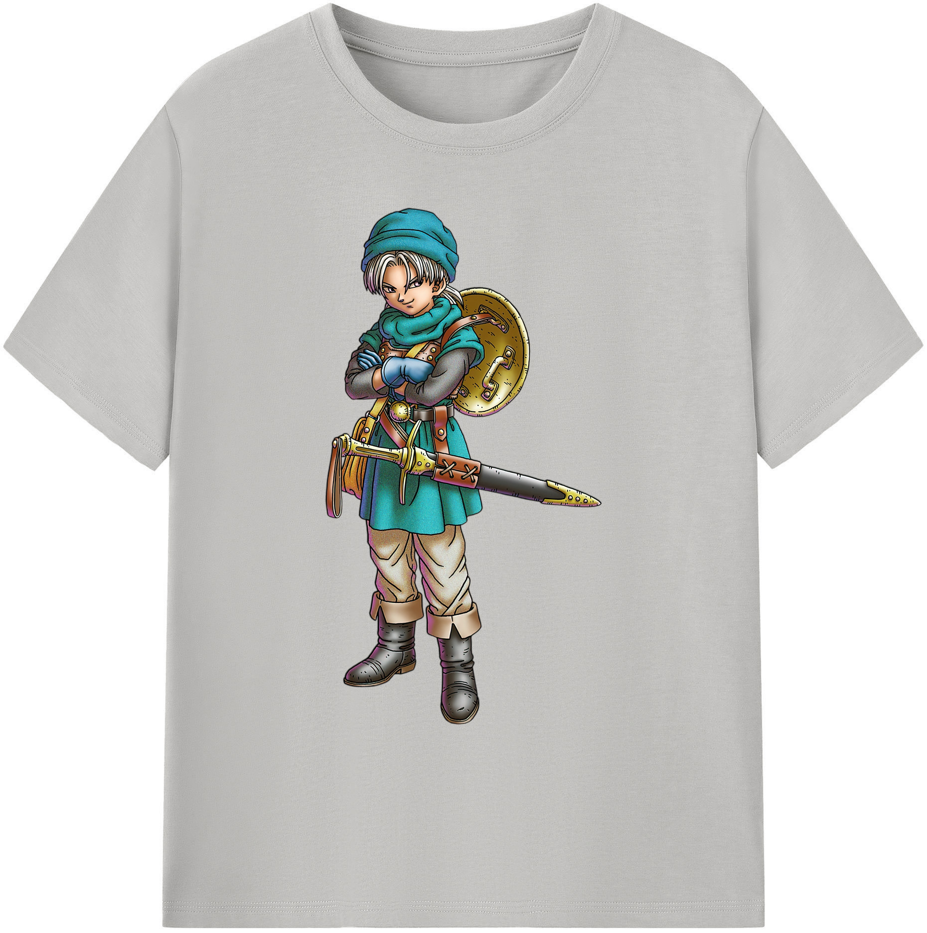 （画像用） ドラゴンクエスト Doragon Kuesuto Dragon Quest 綿100％ メンズ半袖Tシャツ｜肌触りやわらか＆通気性