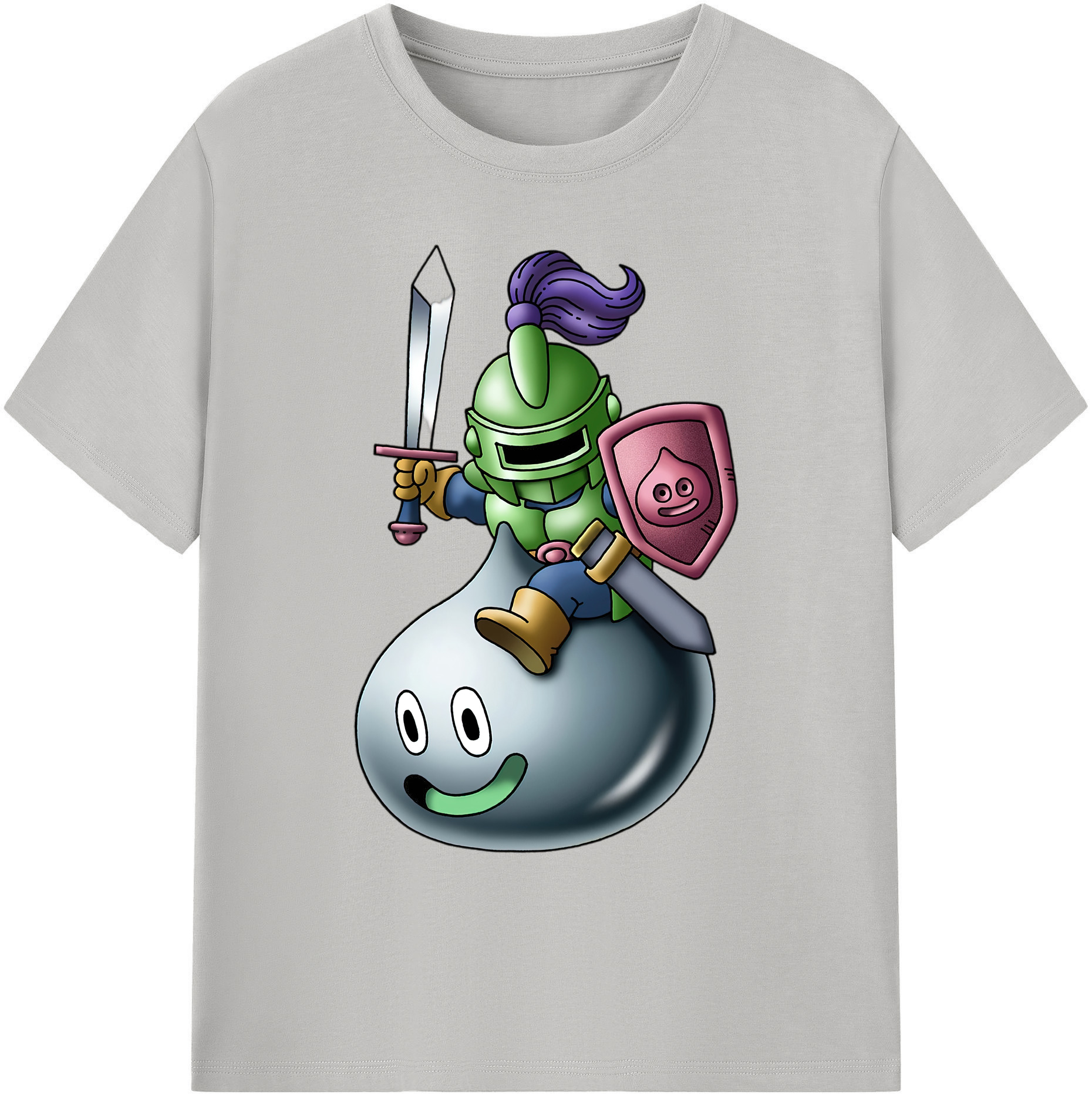 （画像用） ドラゴンクエスト Doragon Kuesuto Dragon Quest 綿100％ メンズ半袖Tシャツ｜肌触りやわらか＆通気性