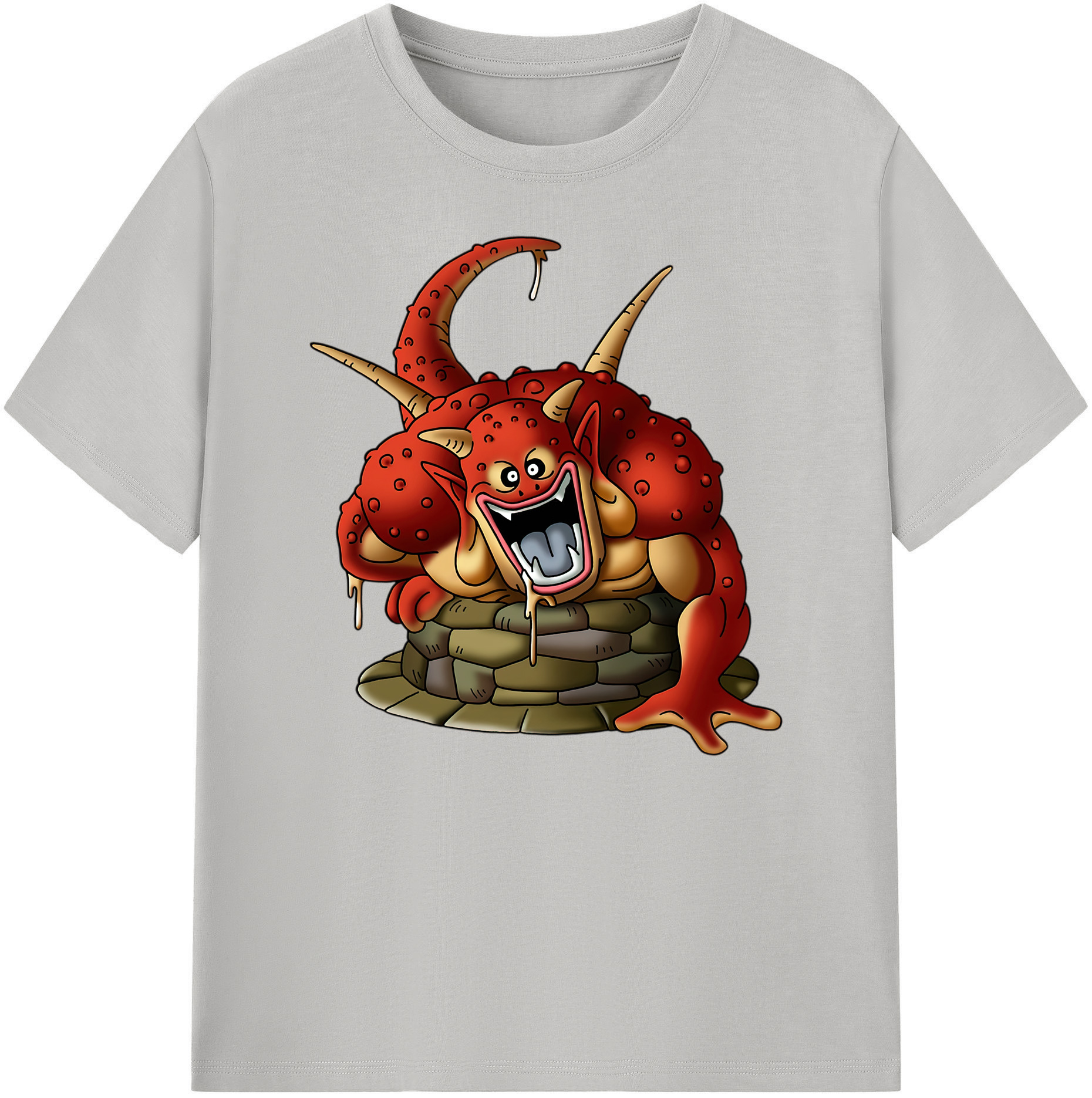 （画像用） ドラゴンクエスト Doragon Kuesuto Dragon Quest 綿100％ メンズ半袖Tシャツ｜肌触りやわらか＆通気性