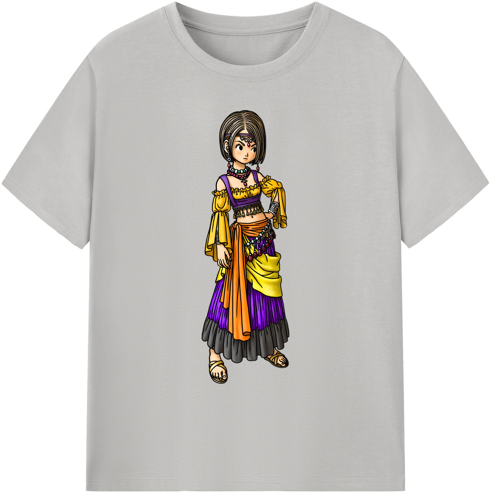 （画像用） ドラゴンクエスト Doragon Kuesuto Dragon Quest 綿100％ メンズ半袖Tシャツ｜肌触りやわらか＆通気性