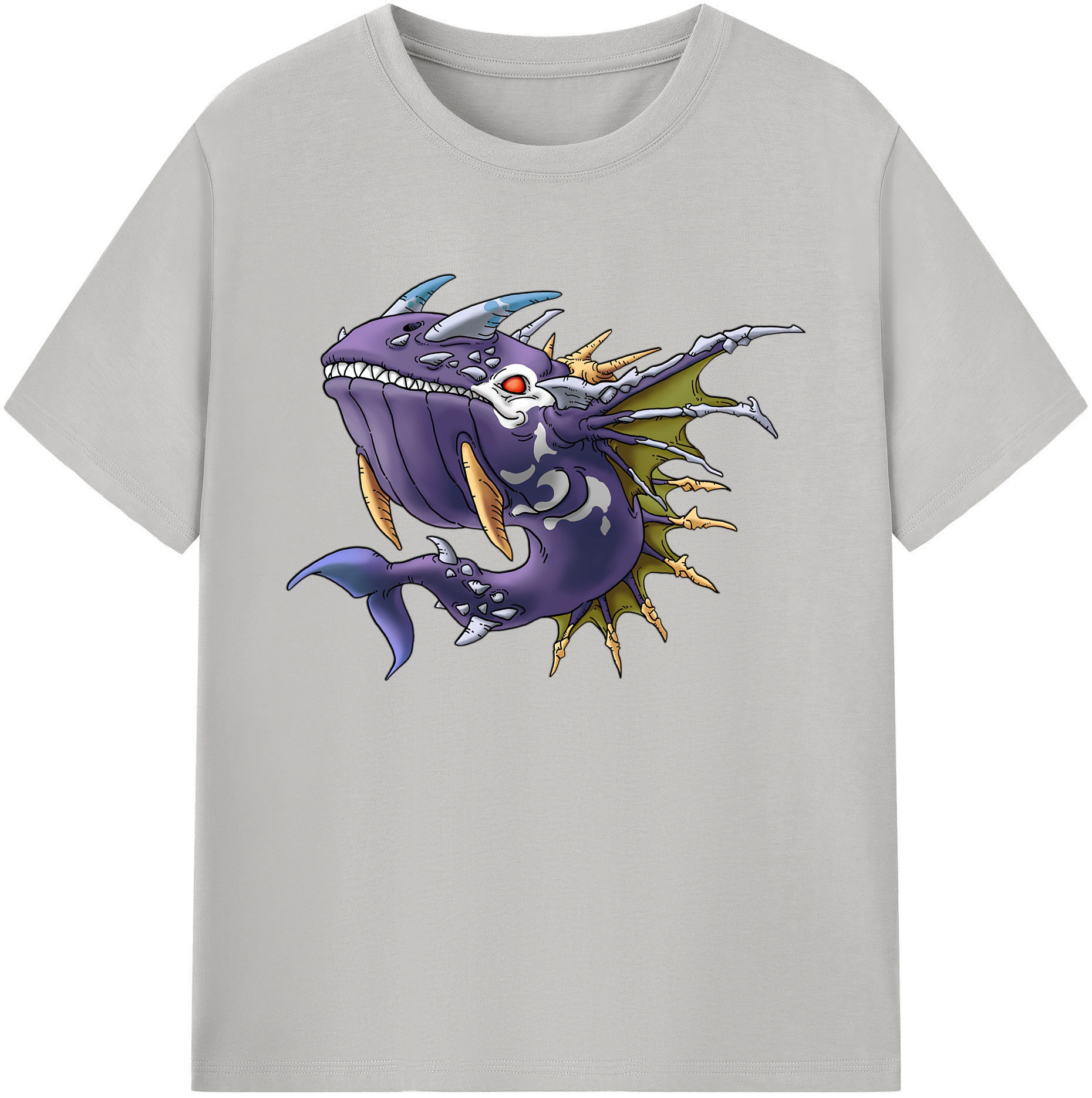 （画像用） ドラゴンクエスト Doragon Kuesuto Dragon Quest 綿100％ メンズ半袖Tシャツ｜肌触りやわらか＆通気性