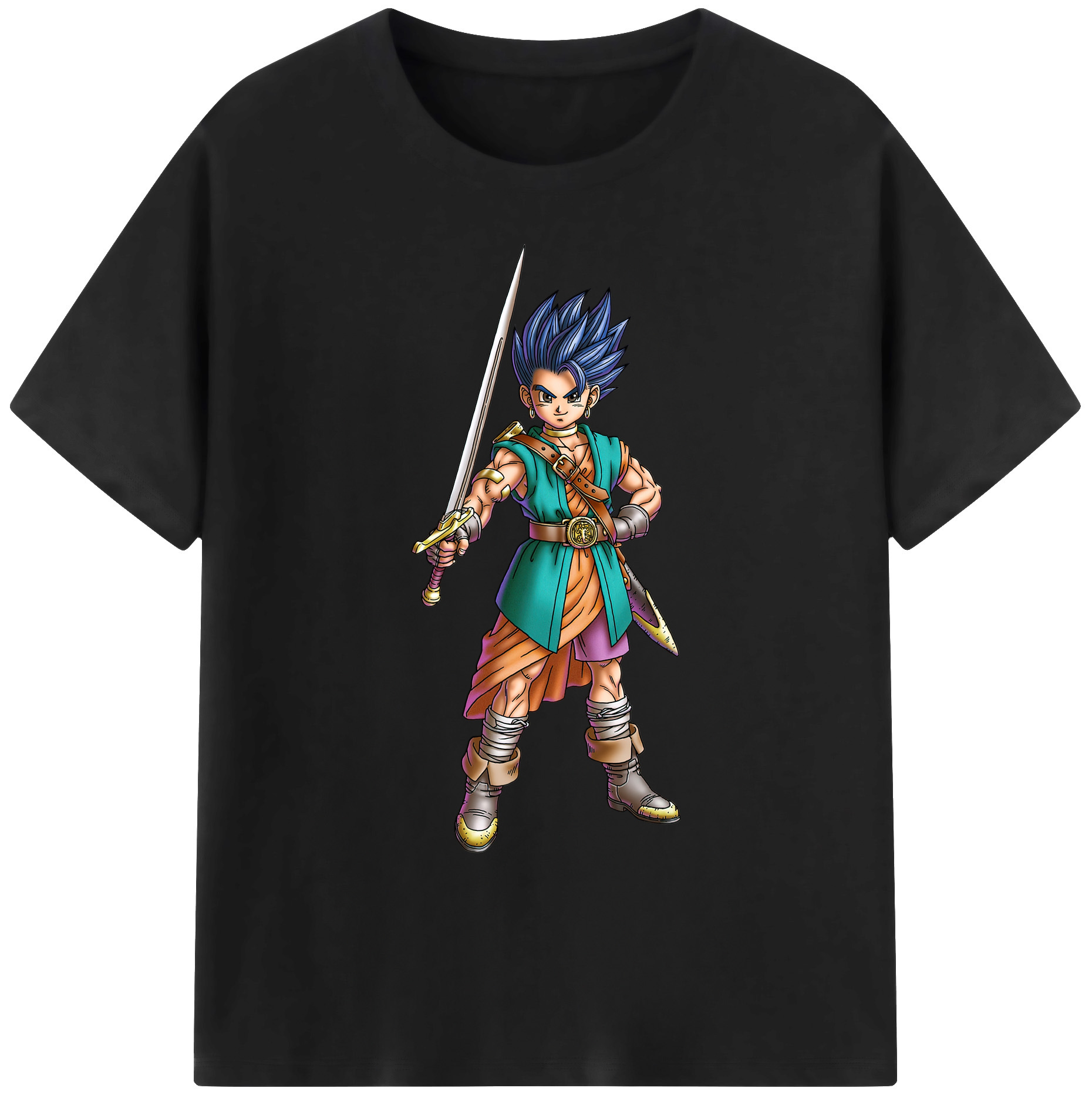 （画像用） ドラゴンクエスト Doragon Kuesuto Dragon Quest 綿100％ メンズ半袖Tシャツ｜肌触りやわらか＆通気性