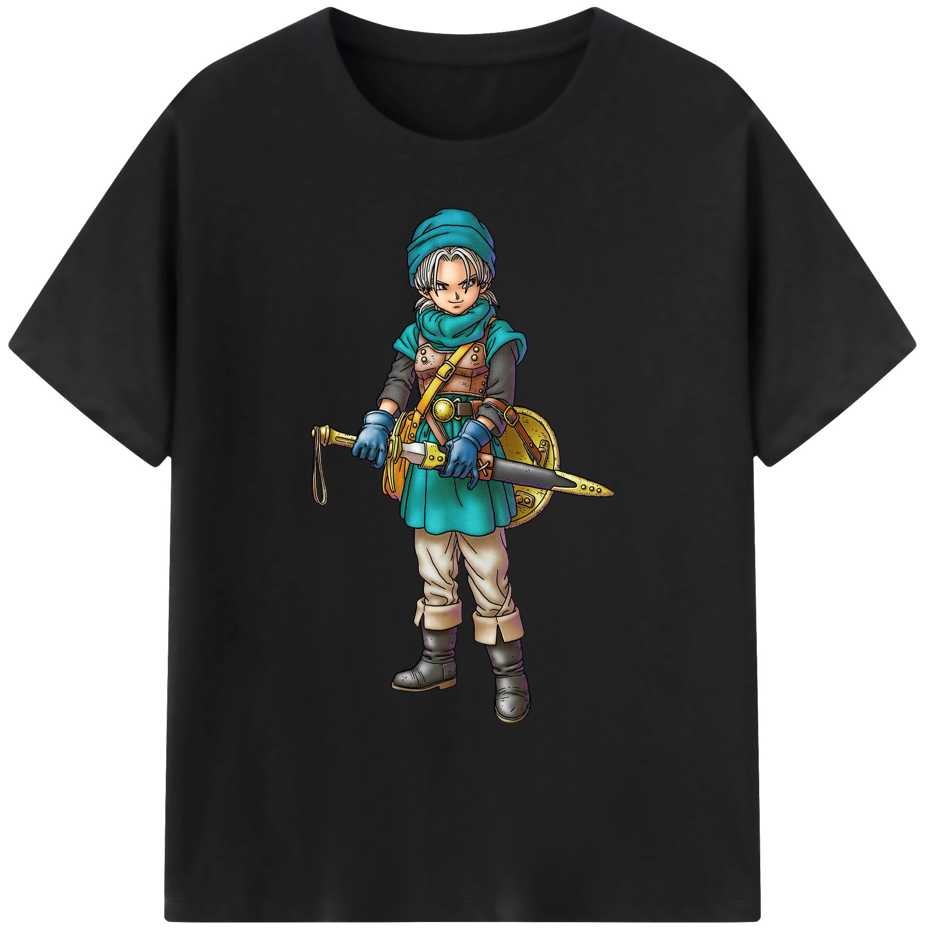 （画像用） ドラゴンクエスト Doragon Kuesuto Dragon Quest 綿100％ メンズ半袖Tシャツ｜肌触りやわらか＆通気性