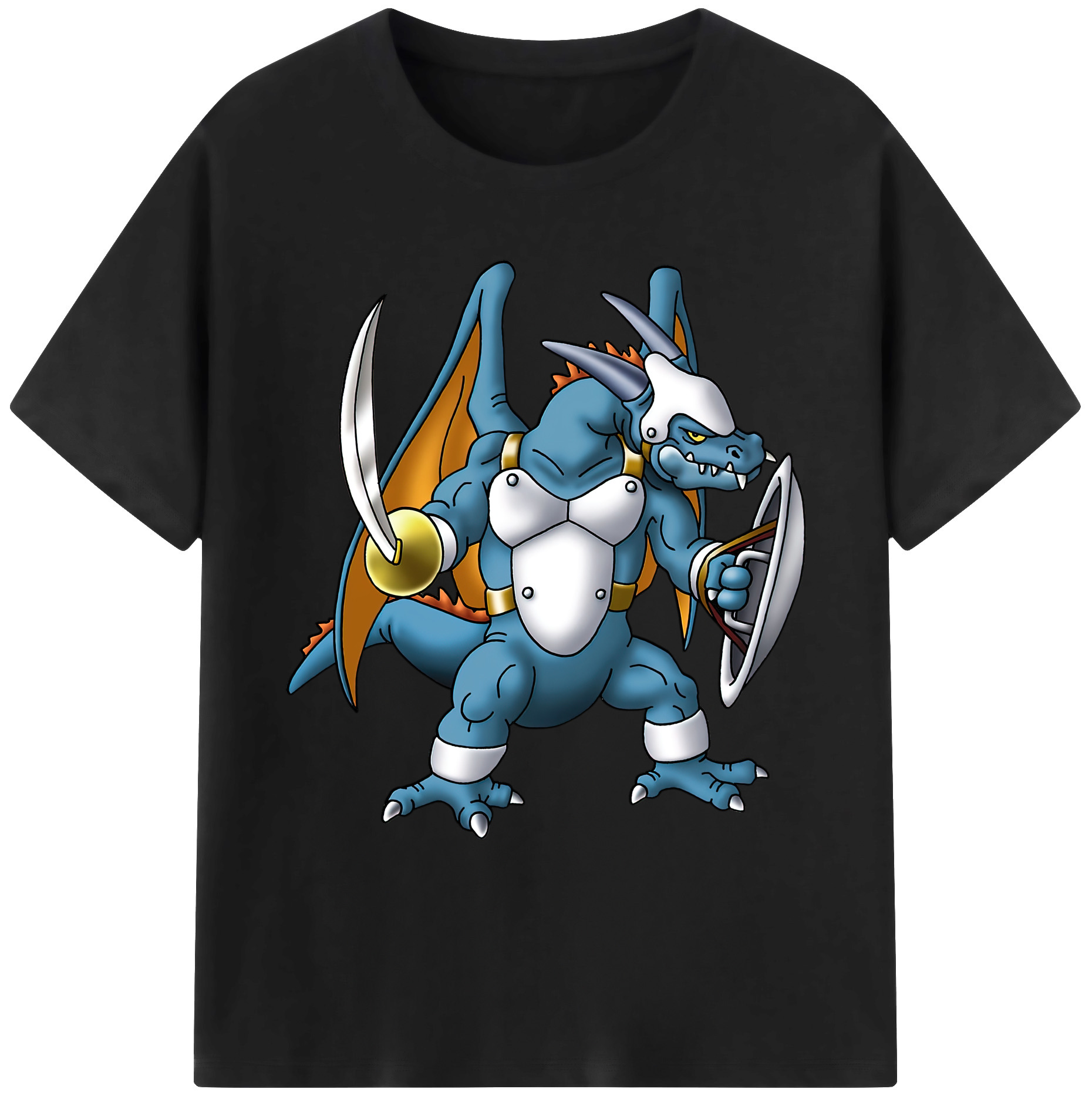 （画像用） ドラゴンクエスト Doragon Kuesuto Dragon Quest 綿100％ メンズ半袖Tシャツ｜肌触りやわらか＆通気性