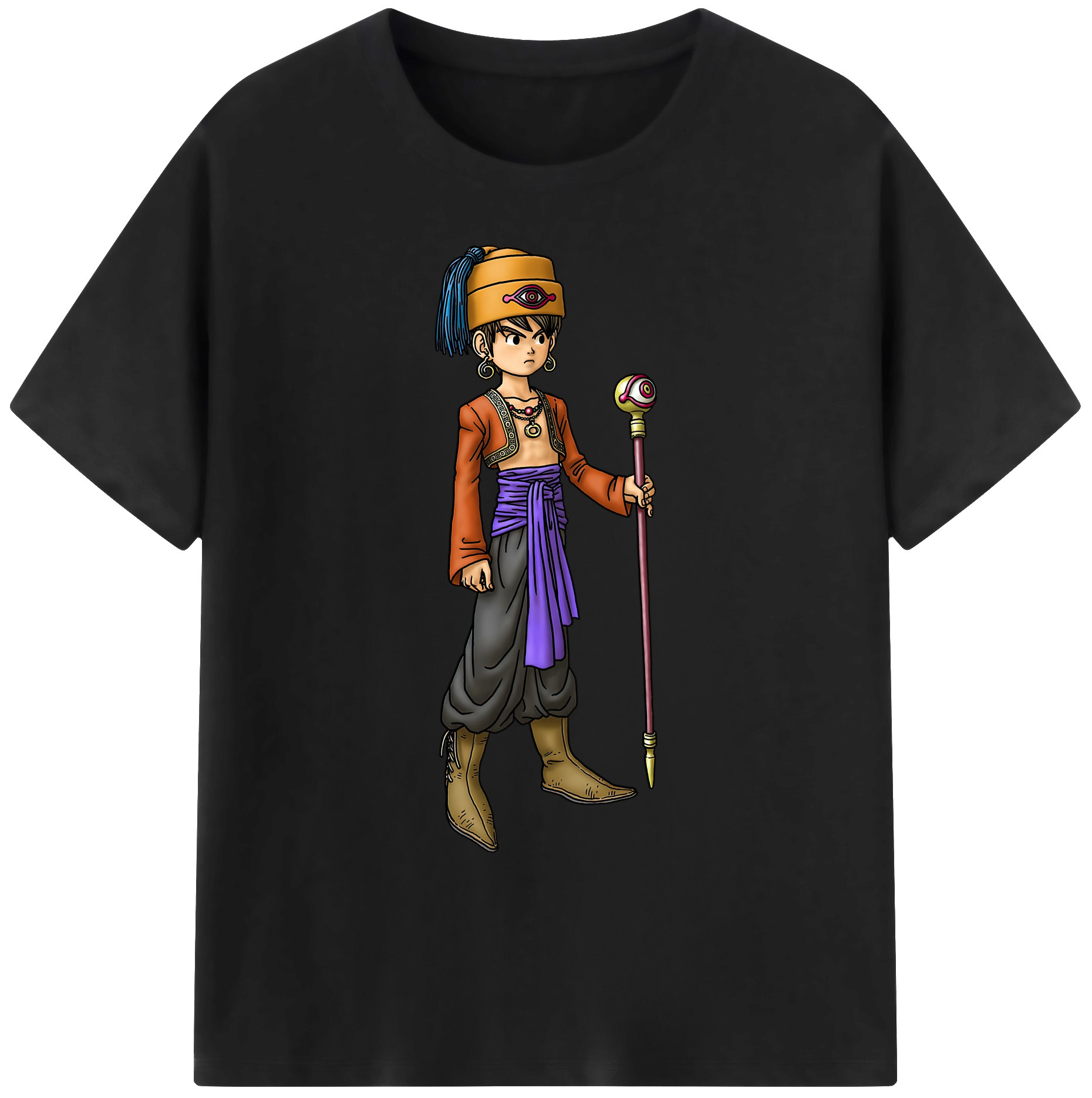 （画像用） ドラゴンクエスト Doragon Kuesuto Dragon Quest 綿100％ メンズ半袖Tシャツ｜肌触りやわらか＆通気性