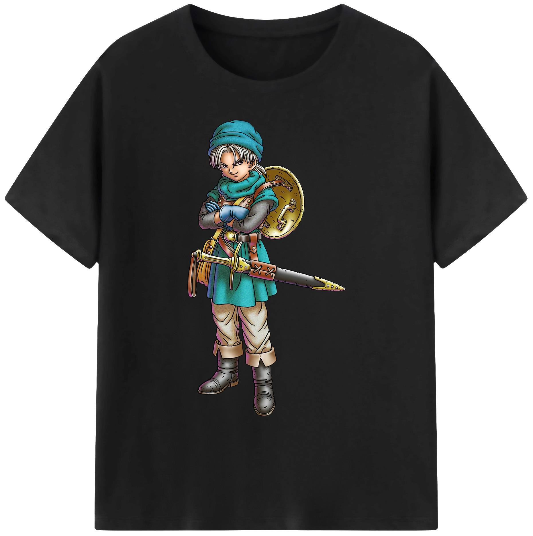 （画像用） ドラゴンクエスト Doragon Kuesuto Dragon Quest 綿100％ メンズ半袖Tシャツ｜肌触りやわらか＆通気性