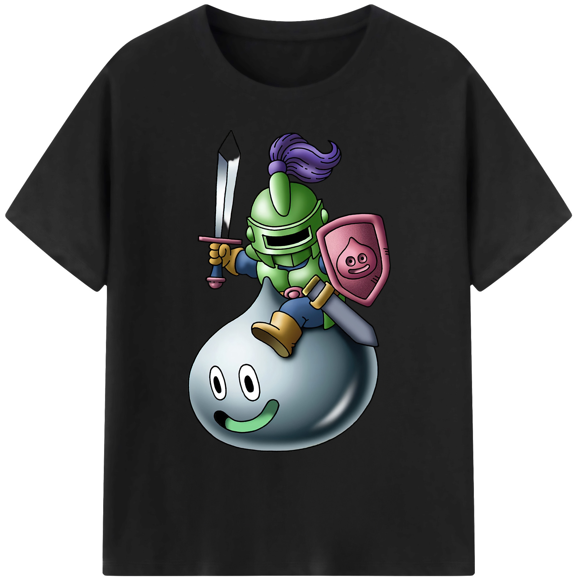 （画像用） ドラゴンクエスト Doragon Kuesuto Dragon Quest 綿100％ メンズ半袖Tシャツ｜肌触りやわらか＆通気性