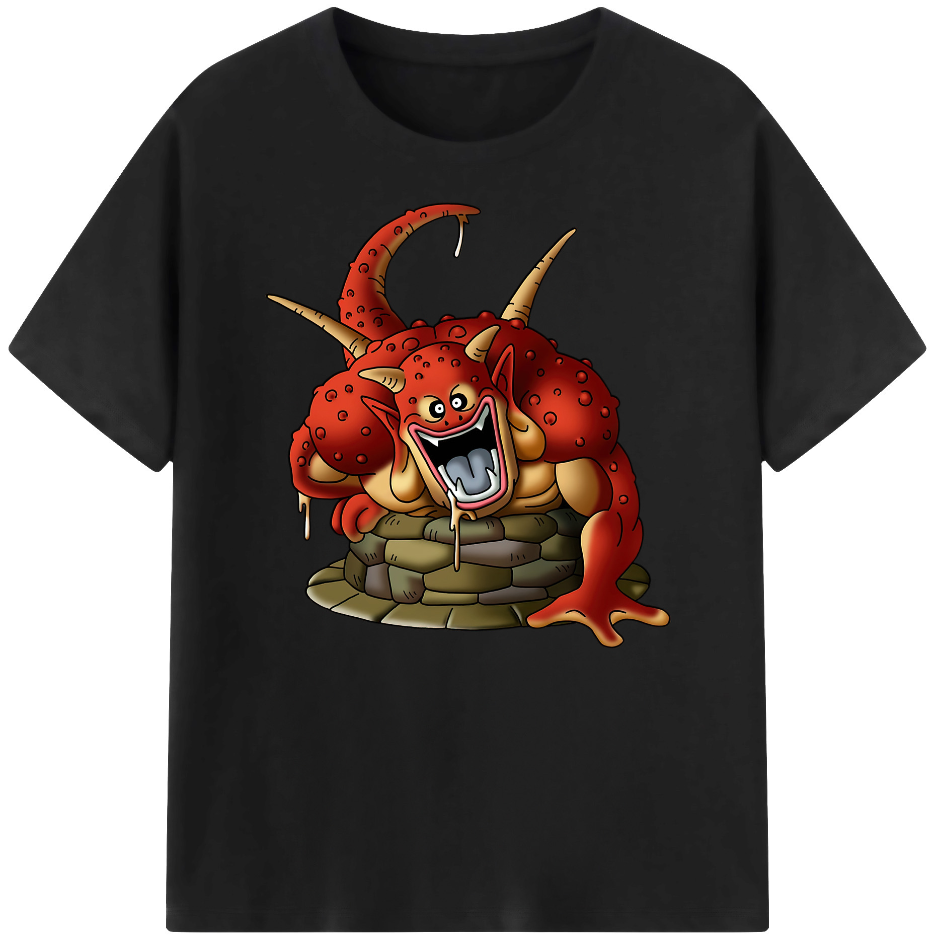 （画像用） ドラゴンクエスト Doragon Kuesuto Dragon Quest 綿100％ メンズ半袖Tシャツ｜肌触りやわらか＆通気性