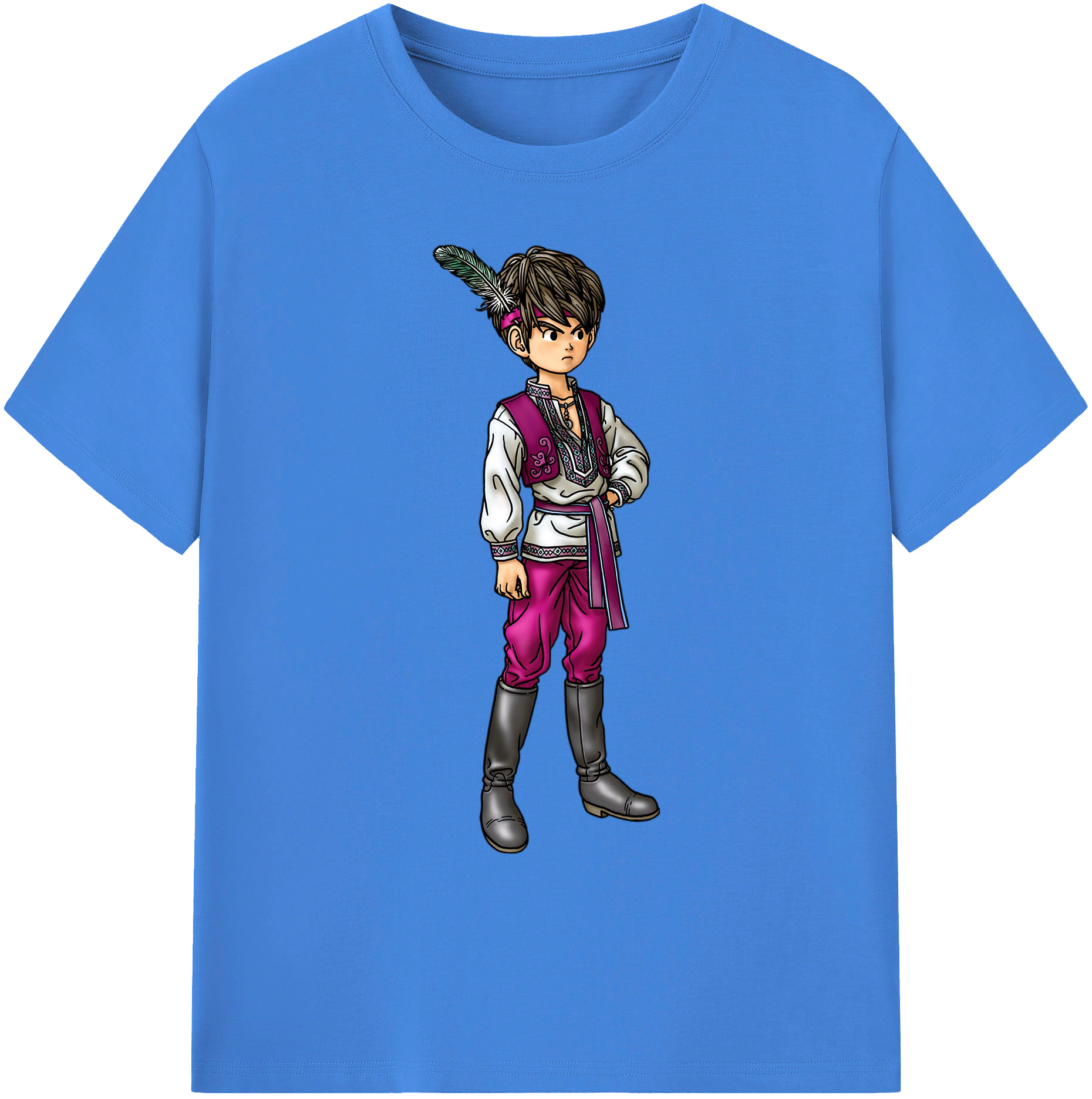 （画像用） ドラゴンクエスト Doragon Kuesuto Dragon Quest 綿100％ メンズ半袖Tシャツ｜肌触りやわらか＆通気性