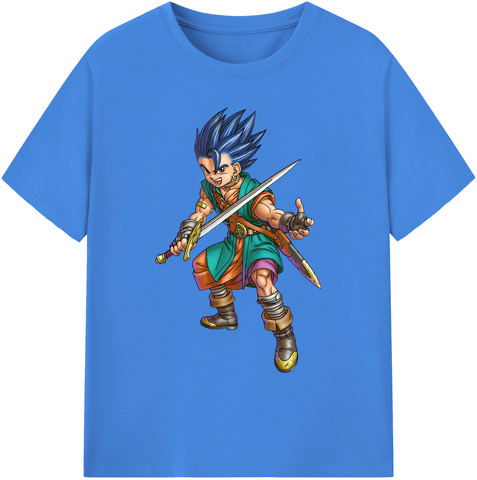 （画像用） ドラゴンクエスト Doragon Kuesuto Dragon Quest 綿100％ メンズ半袖Tシャツ｜肌触りやわらか＆通気性
