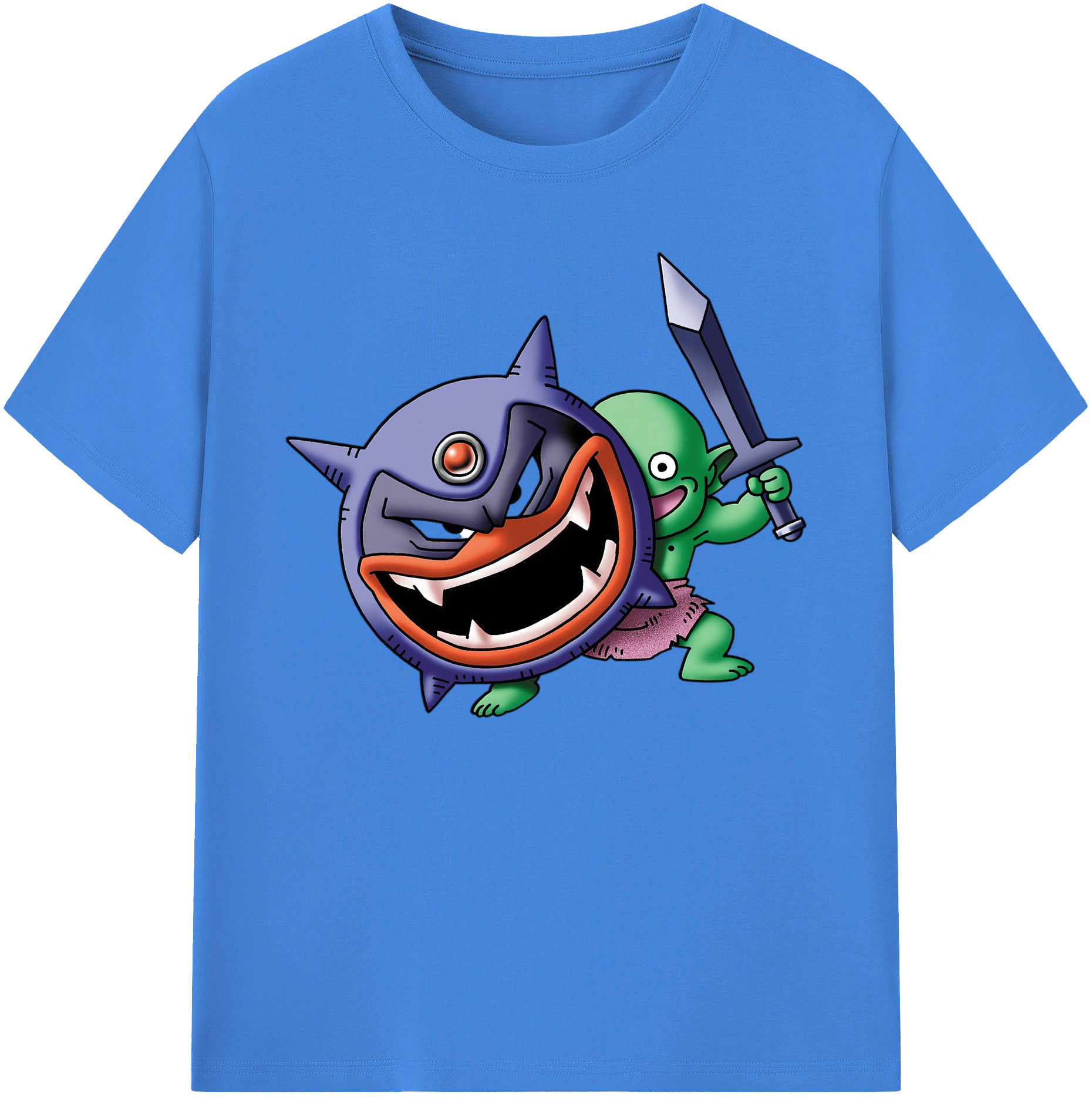 （画像用） ドラゴンクエスト Doragon Kuesuto Dragon Quest 綿100％ メンズ半袖Tシャツ｜肌触りやわらか＆通気性