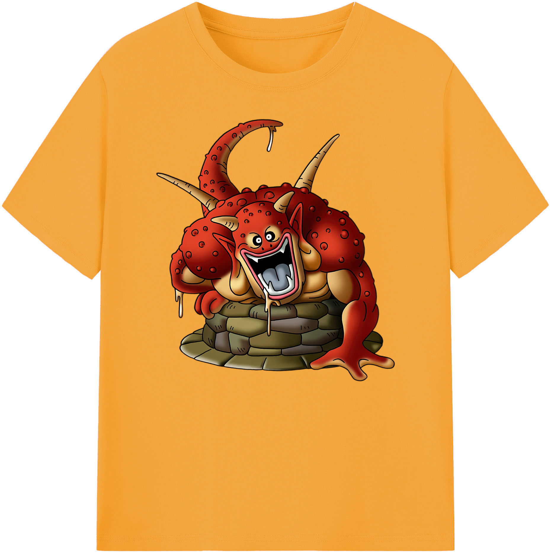（画像用） ドラゴンクエスト Doragon Kuesuto Dragon Quest 綿100％ メンズ半袖Tシャツ｜肌触りやわらか＆通気性