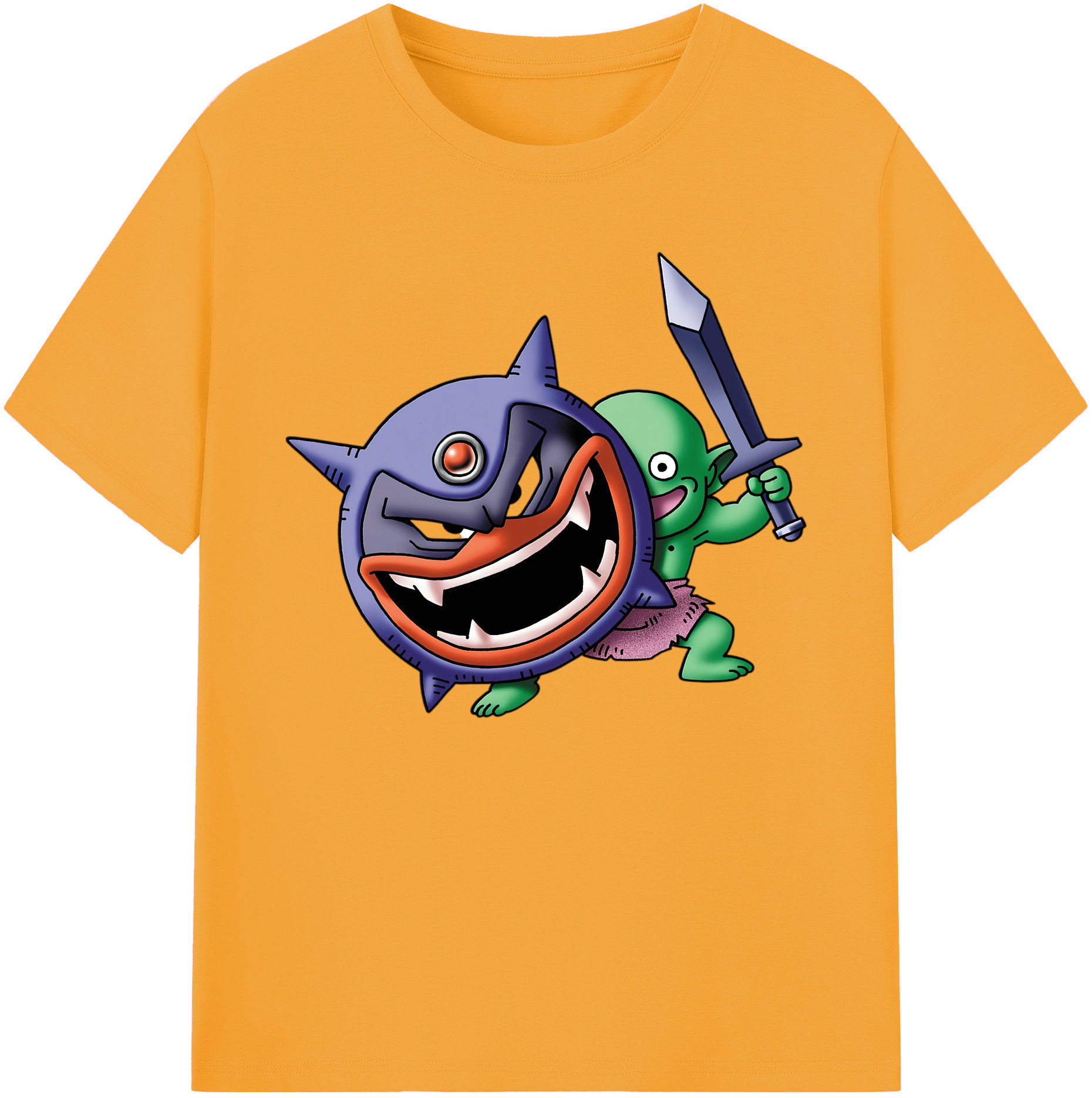 （画像用） ドラゴンクエスト Doragon Kuesuto Dragon Quest 綿100％ メンズ半袖Tシャツ｜肌触りやわらか＆通気性
