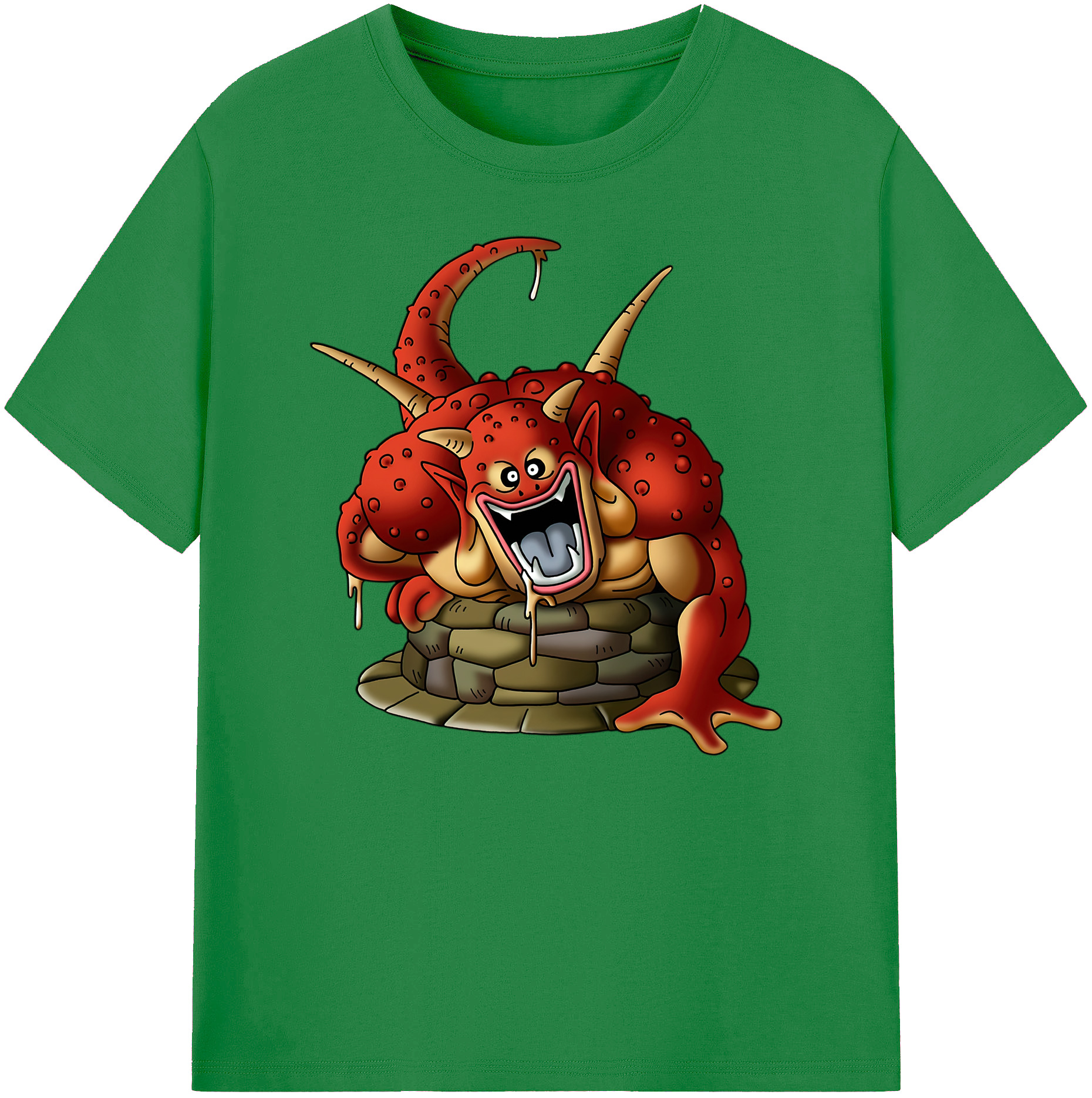 （画像用） ドラゴンクエスト Doragon Kuesuto Dragon Quest 綿100％ メンズ半袖Tシャツ｜肌触りやわらか＆通気性