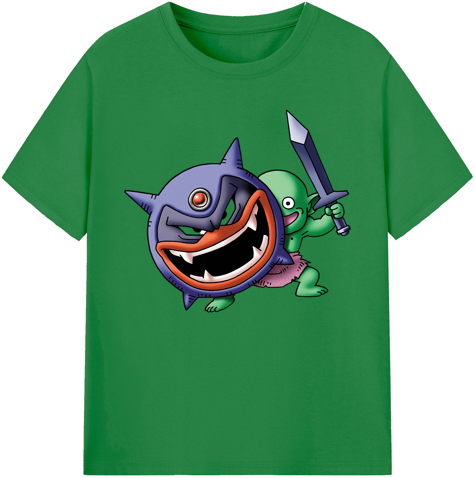 （画像用） ドラゴンクエスト Doragon Kuesuto Dragon Quest 綿100％ メンズ半袖Tシャツ｜肌触りやわらか＆通気性