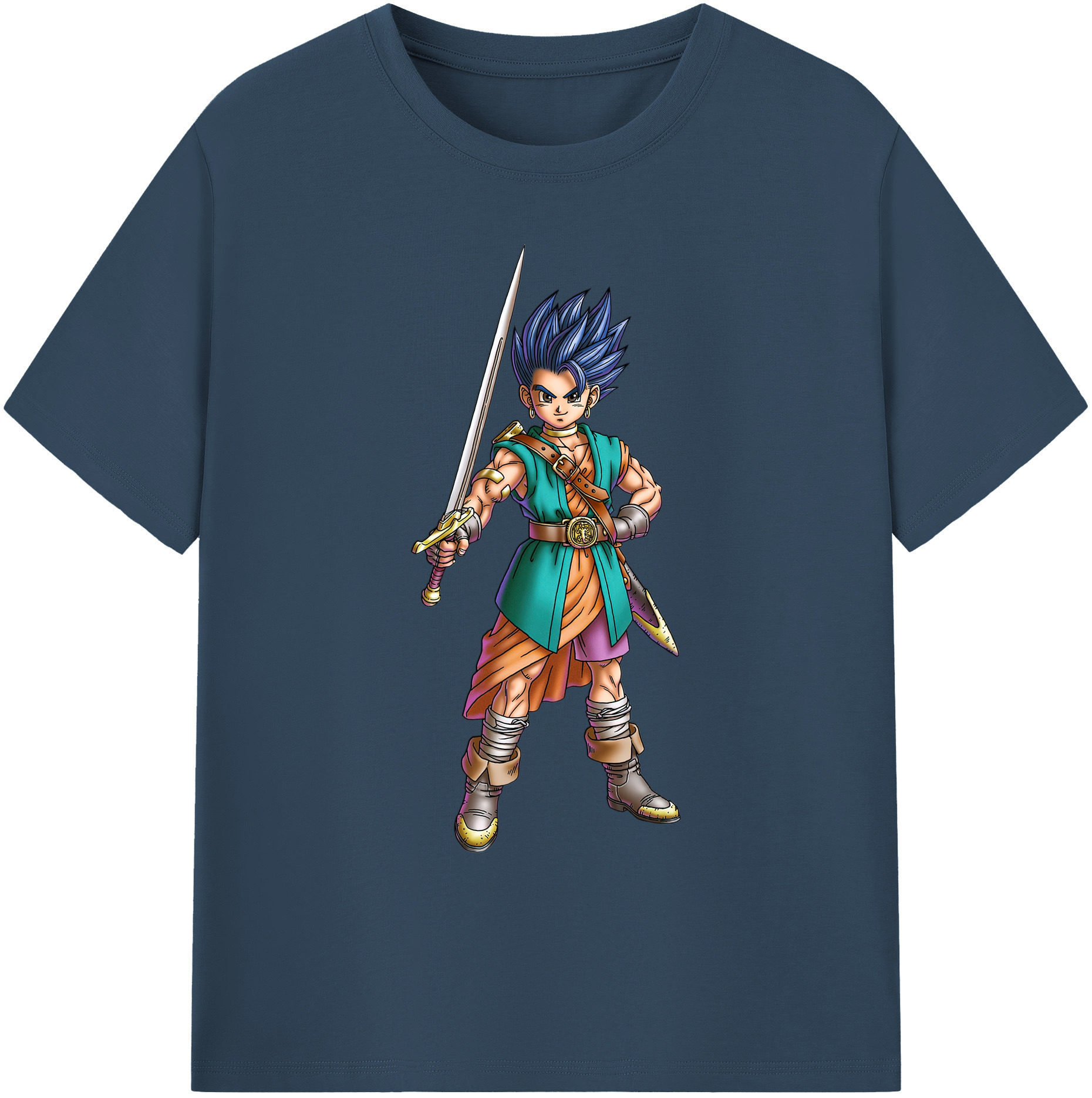 （画像用） ドラゴンクエスト Doragon Kuesuto Dragon Quest 綿100％ メンズ半袖Tシャツ｜肌触りやわらか＆通気性