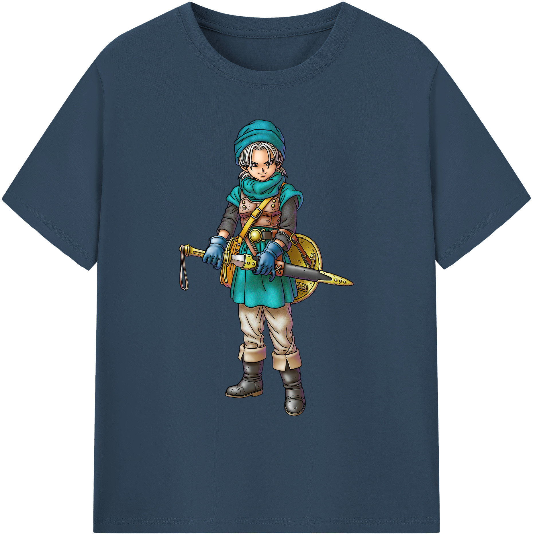 （画像用） ドラゴンクエスト Doragon Kuesuto Dragon Quest 綿100％ メンズ半袖Tシャツ｜肌触りやわらか＆通気性