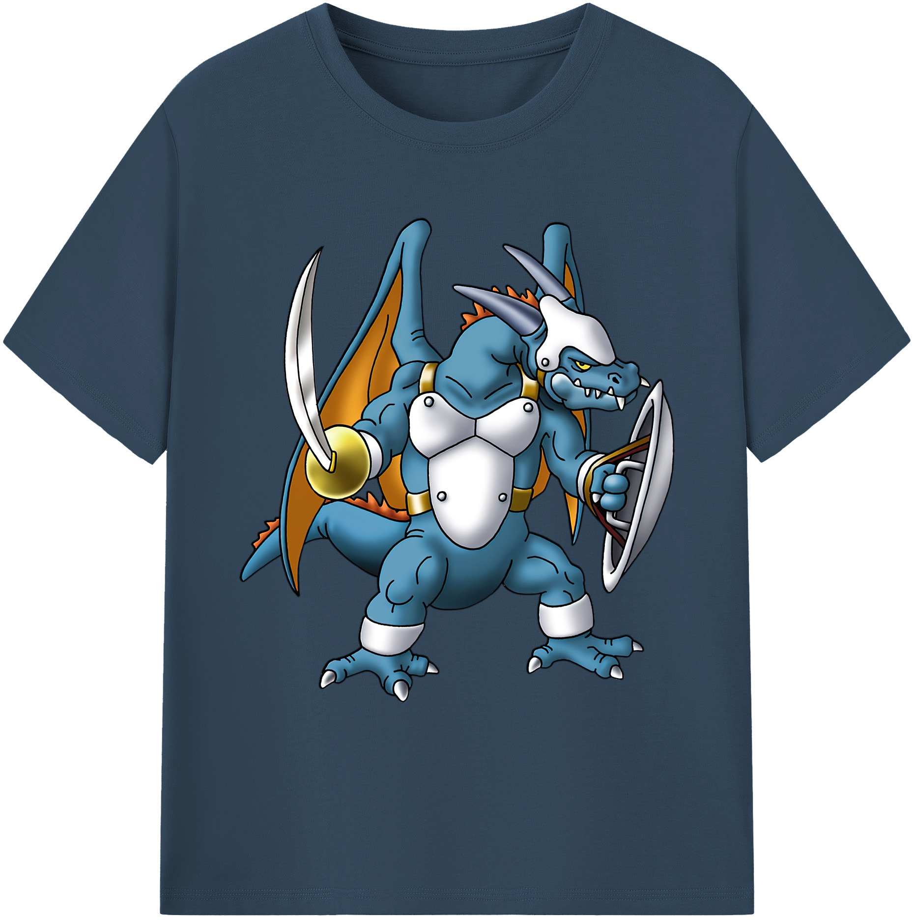 （画像用） ドラゴンクエスト Doragon Kuesuto Dragon Quest 綿100％ メンズ半袖Tシャツ｜肌触りやわらか＆通気性