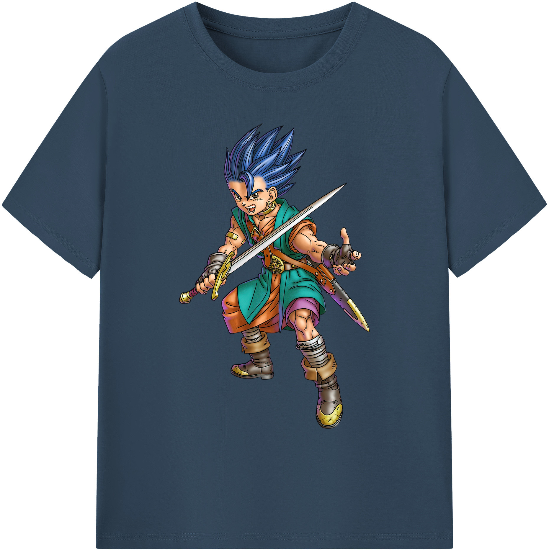 （画像用） ドラゴンクエスト Doragon Kuesuto Dragon Quest 綿100％ メンズ半袖Tシャツ｜肌触りやわらか＆通気性