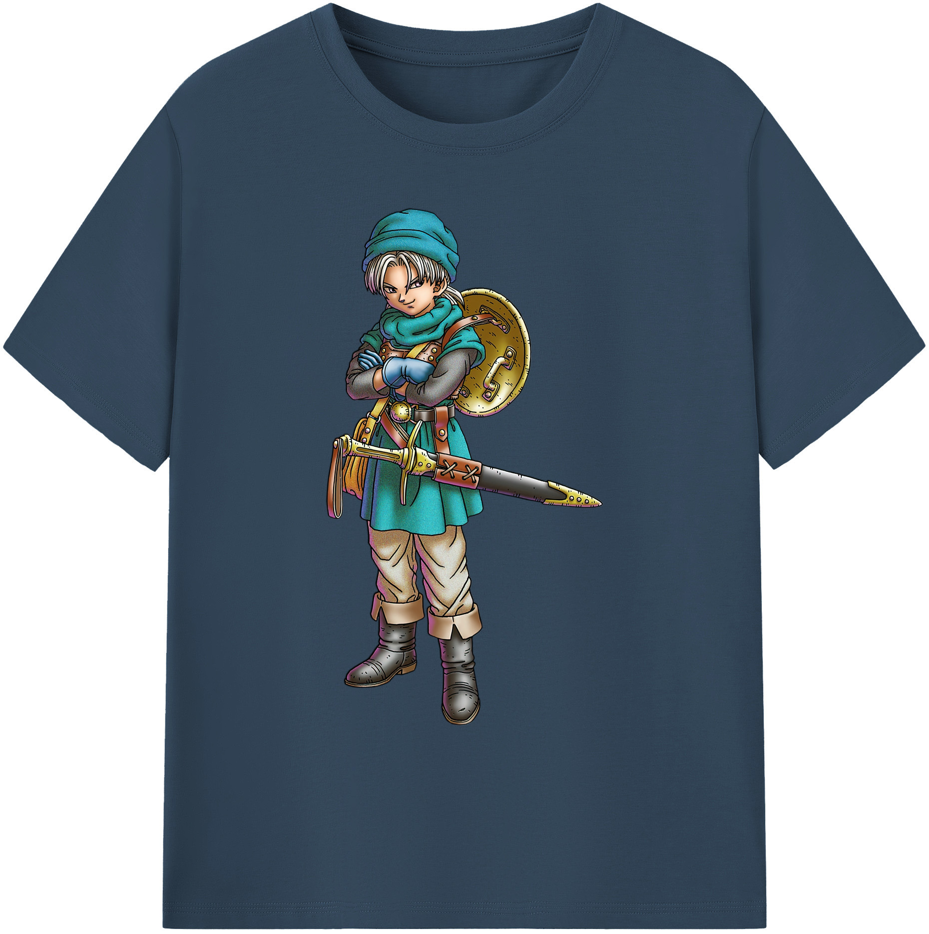 （画像用） ドラゴンクエスト Doragon Kuesuto Dragon Quest 綿100％ メンズ半袖Tシャツ｜肌触りやわらか＆通気性