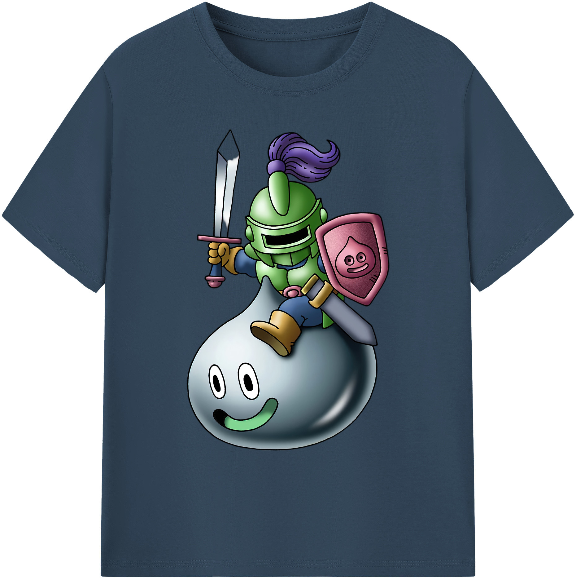 （画像用） ドラゴンクエスト Doragon Kuesuto Dragon Quest 綿100％ メンズ半袖Tシャツ｜肌触りやわらか＆通気性