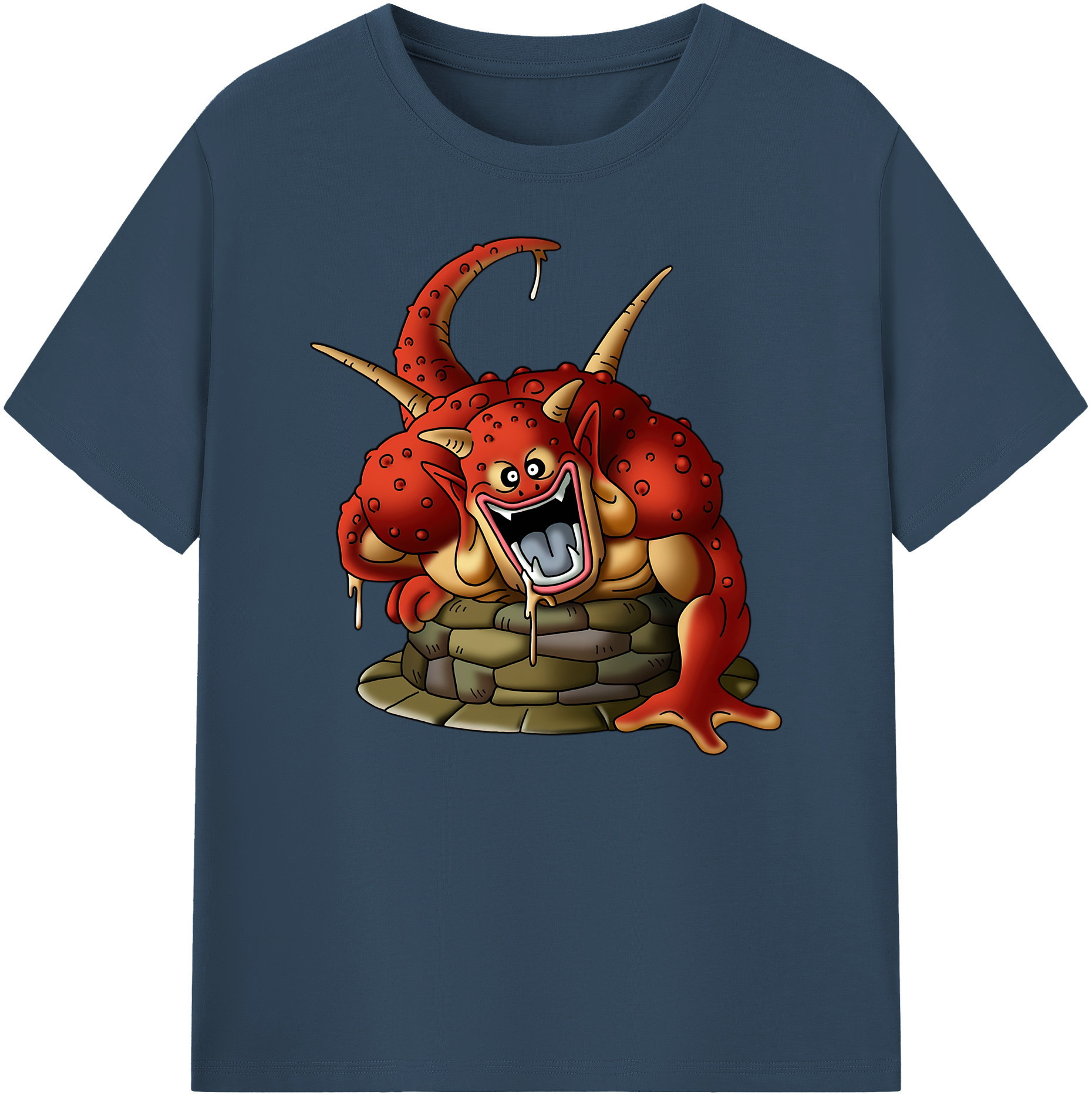 （画像用） ドラゴンクエスト Doragon Kuesuto Dragon Quest 綿100％ メンズ半袖Tシャツ｜肌触りやわらか＆通気性