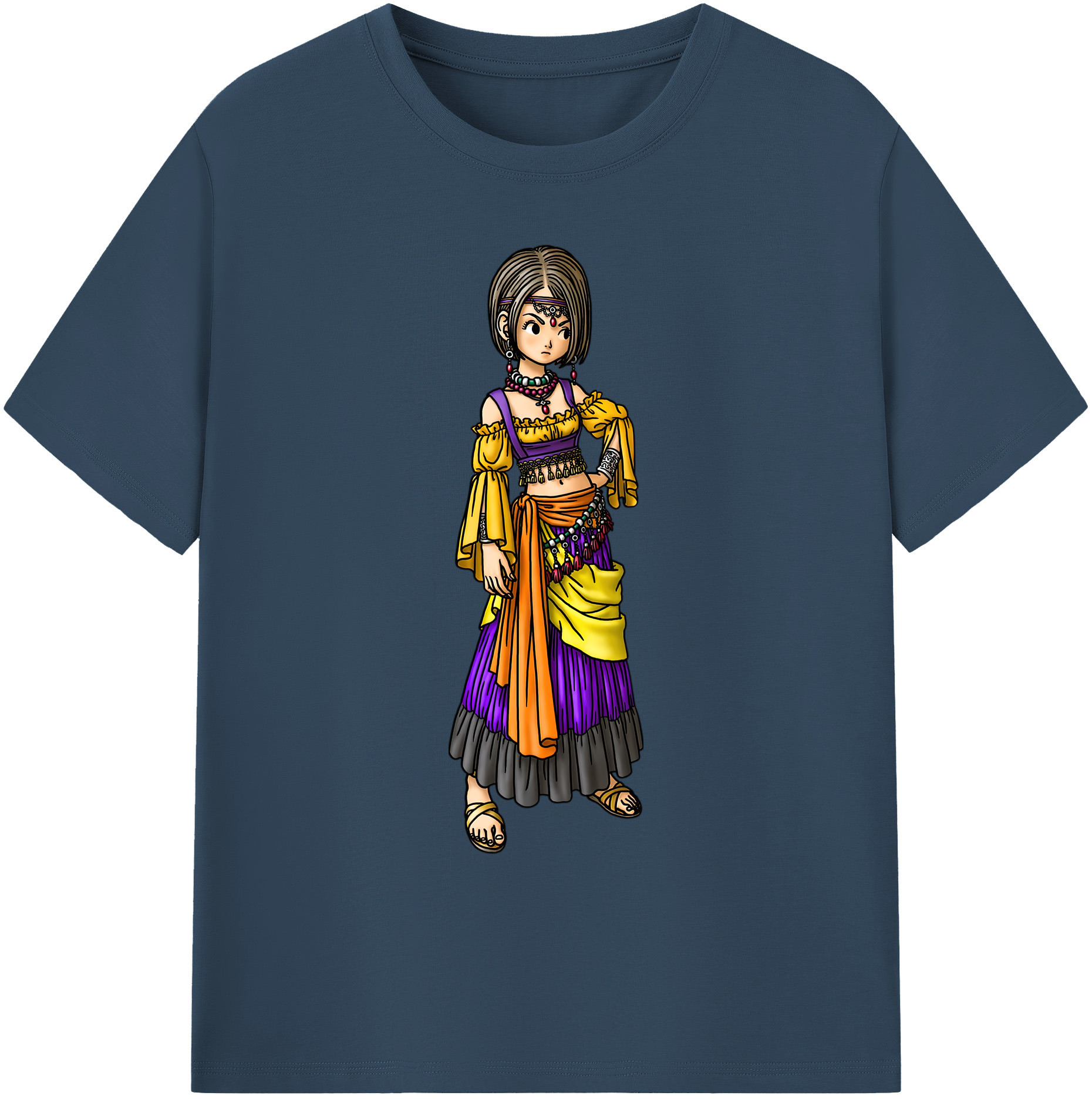 （画像用） ドラゴンクエスト Doragon Kuesuto Dragon Quest 綿100％ メンズ半袖Tシャツ｜肌触りやわらか＆通気性