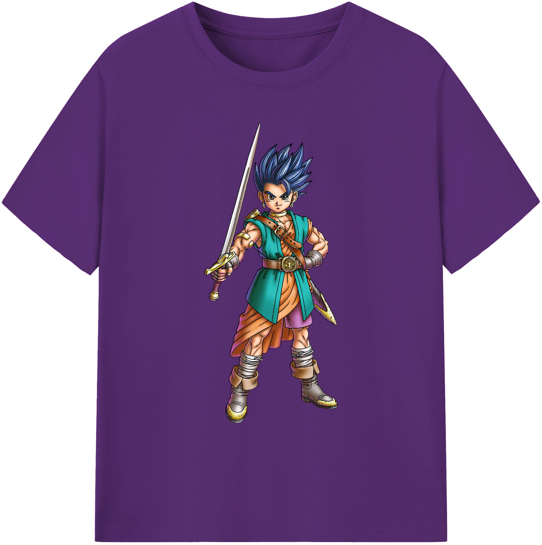 （画像用） ドラゴンクエスト Doragon Kuesuto Dragon Quest 綿100％ メンズ半袖Tシャツ｜肌触りやわらか＆通気性
