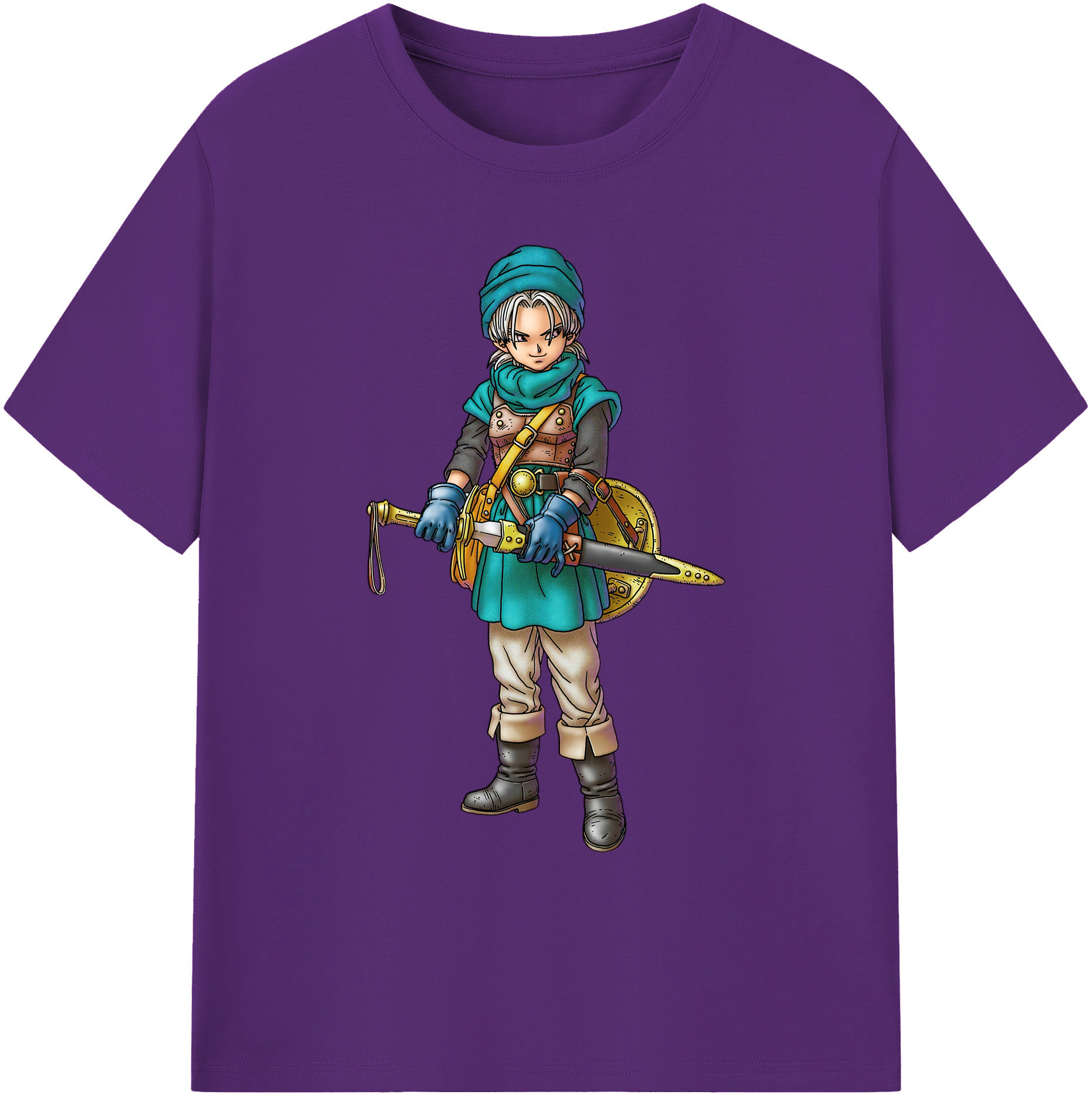 （画像用） ドラゴンクエスト Doragon Kuesuto Dragon Quest 綿100％ メンズ半袖Tシャツ｜肌触りやわらか＆通気性