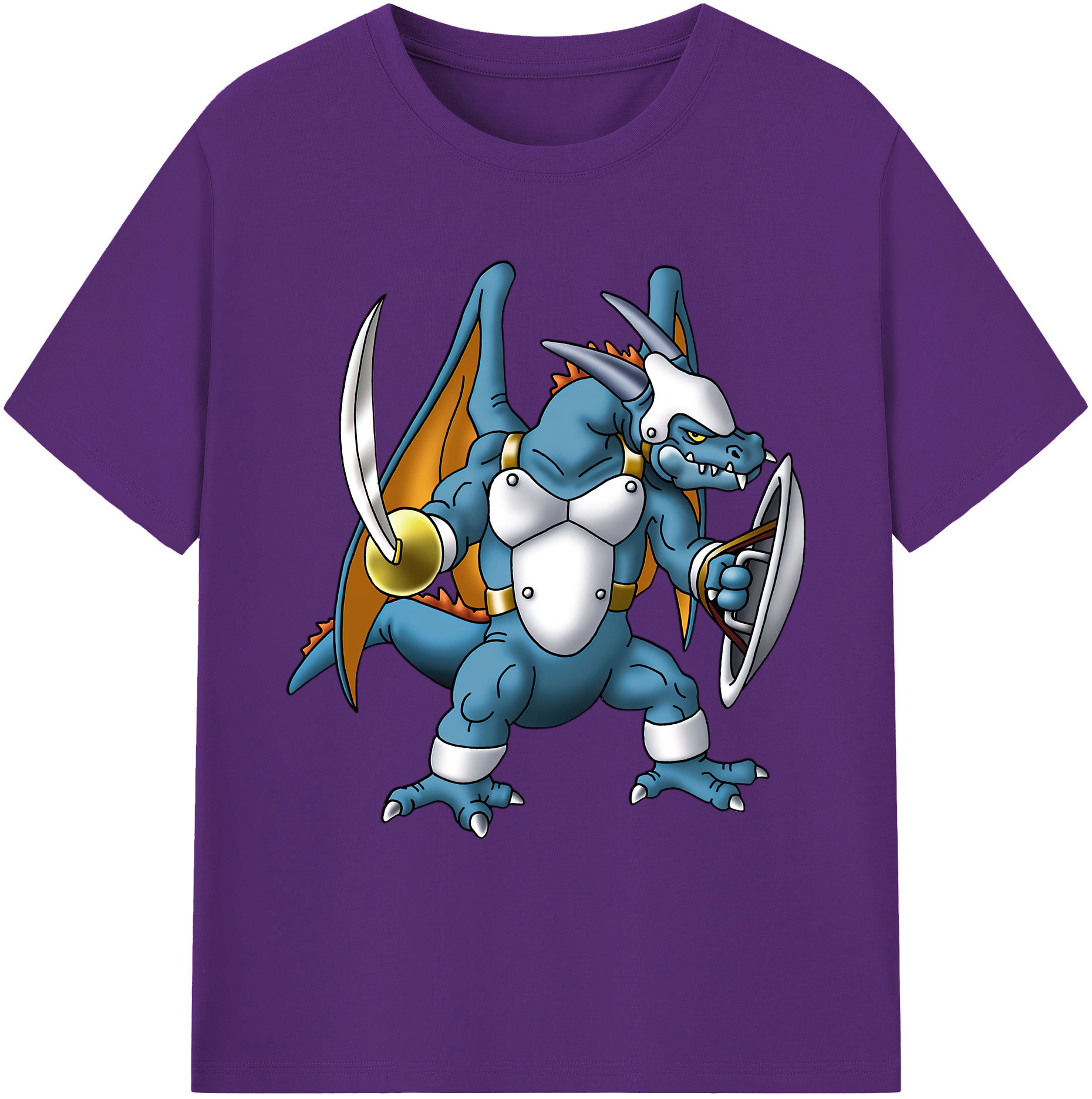 （画像用） ドラゴンクエスト Doragon Kuesuto Dragon Quest 綿100％ メンズ半袖Tシャツ｜肌触りやわらか＆通気性