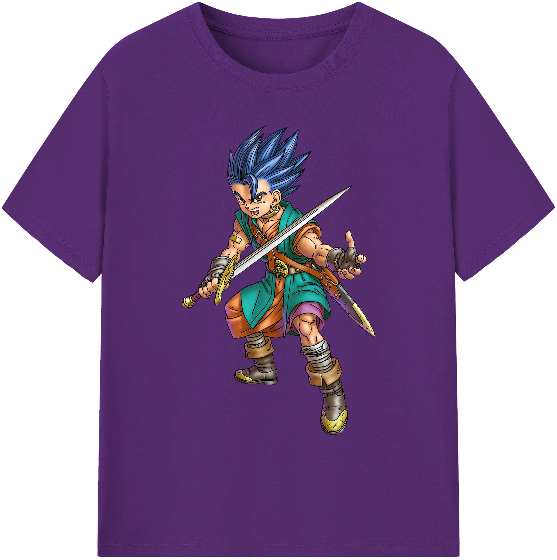 （画像用） ドラゴンクエスト Doragon Kuesuto Dragon Quest 綿100％ メンズ半袖Tシャツ｜肌触りやわらか＆通気性