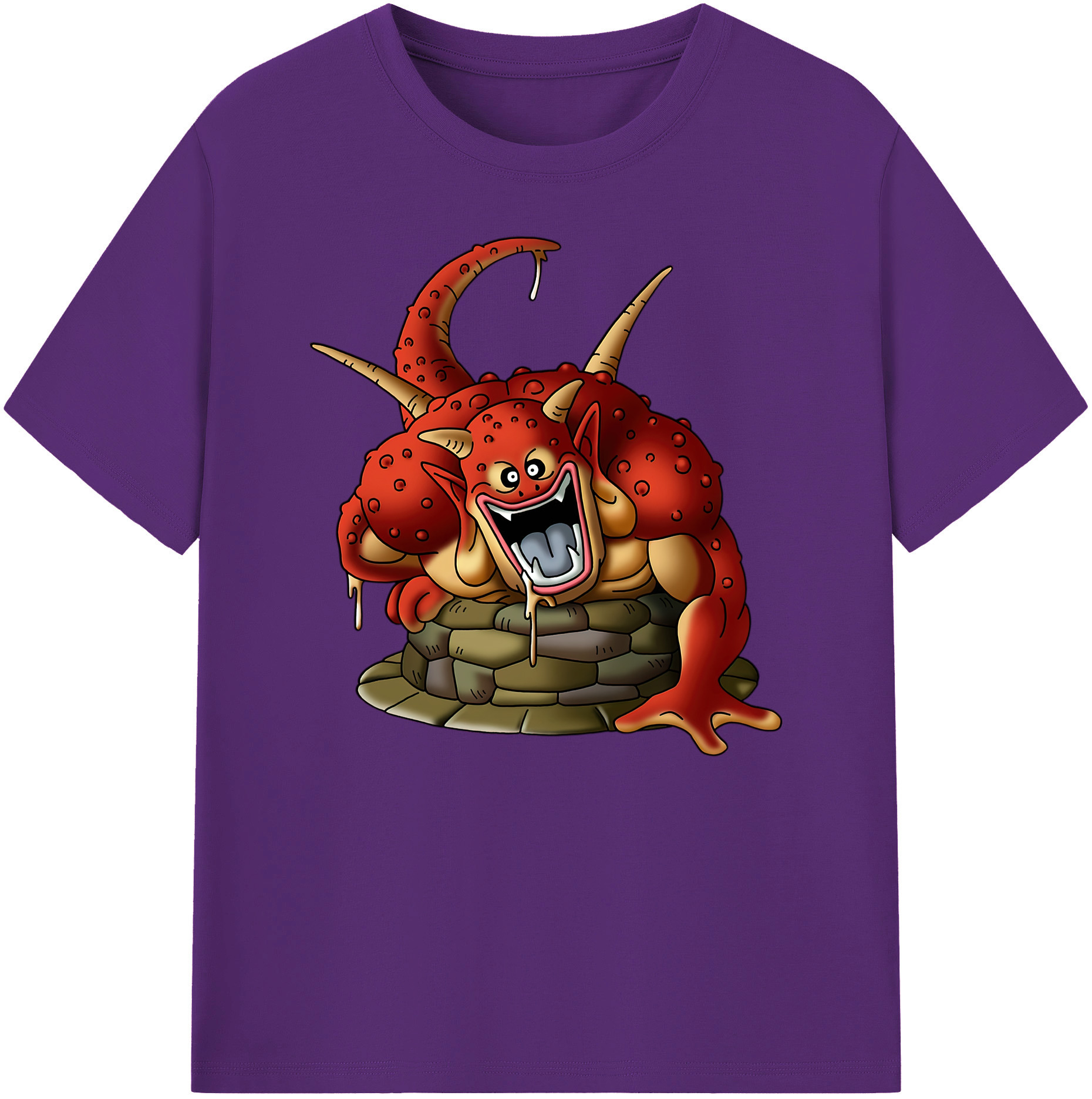 （画像用） ドラゴンクエスト Doragon Kuesuto Dragon Quest 綿100％ メンズ半袖Tシャツ｜肌触りやわらか＆通気性