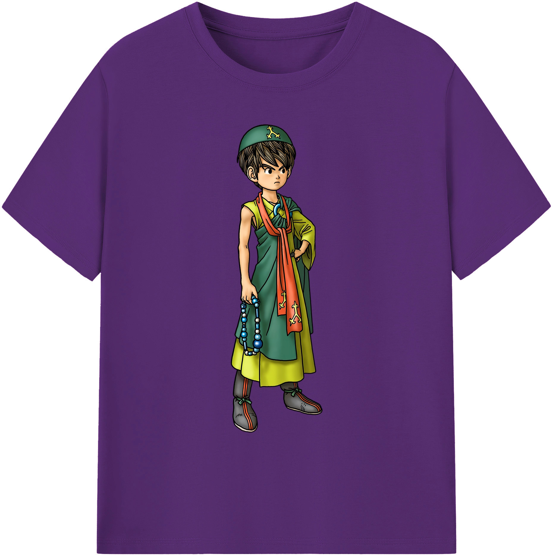 （画像用） ドラゴンクエスト Doragon Kuesuto Dragon Quest 綿100％ メンズ半袖Tシャツ｜肌触りやわらか＆通気性