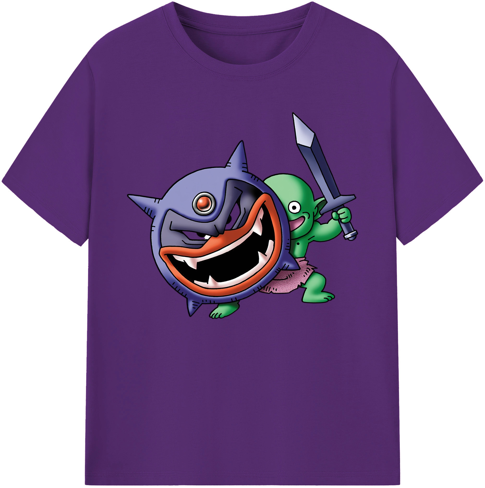 （画像用） ドラゴンクエスト Doragon Kuesuto Dragon Quest 綿100％ メンズ半袖Tシャツ｜肌触りやわらか＆通気性