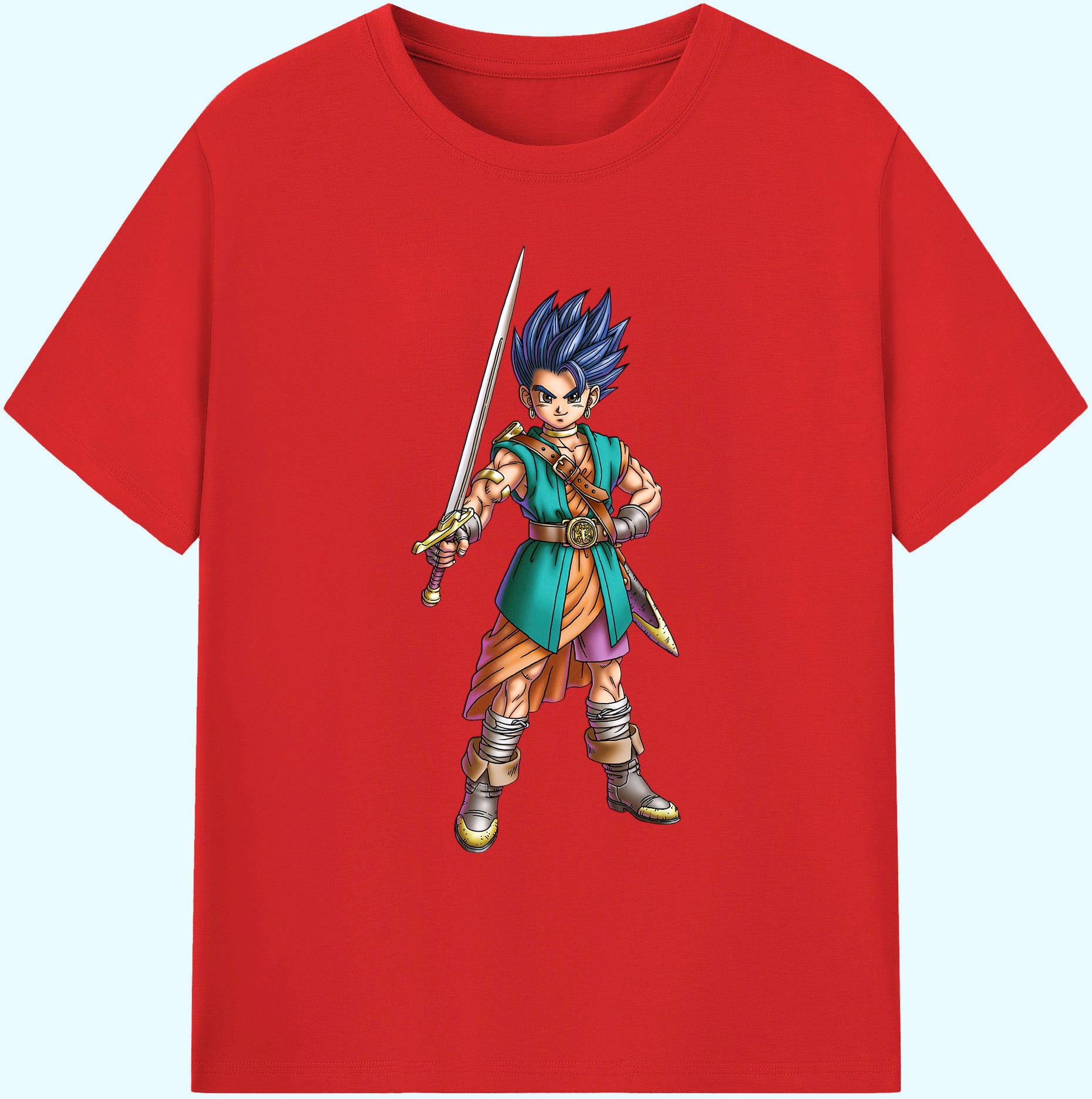 （画像用） ドラゴンクエスト Doragon Kuesuto Dragon Quest 綿100％ メンズ半袖Tシャツ｜肌触りやわらか＆通気性